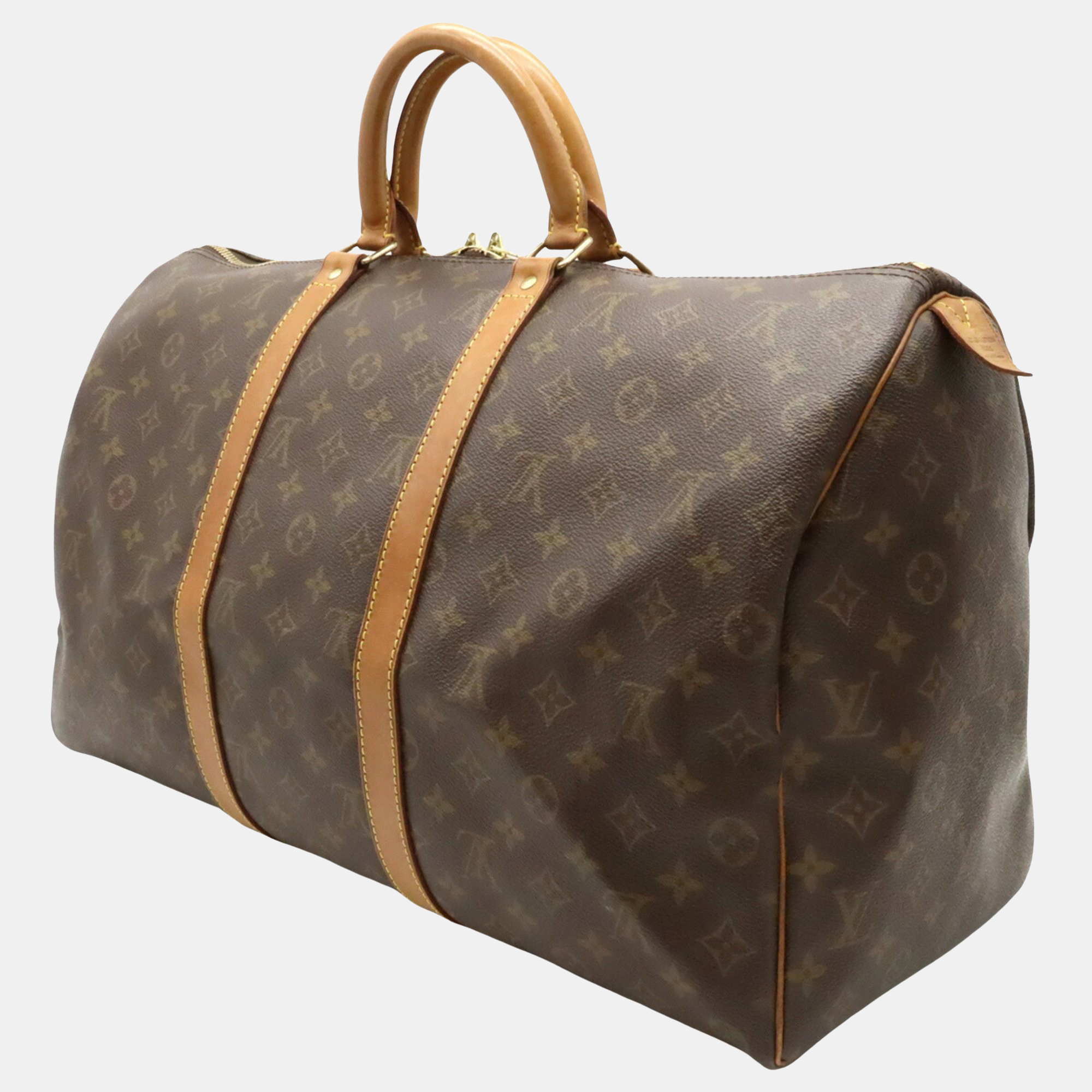 

Louis Vuitton Brown Canvas Monogram Keepall 50 Duffel Bag