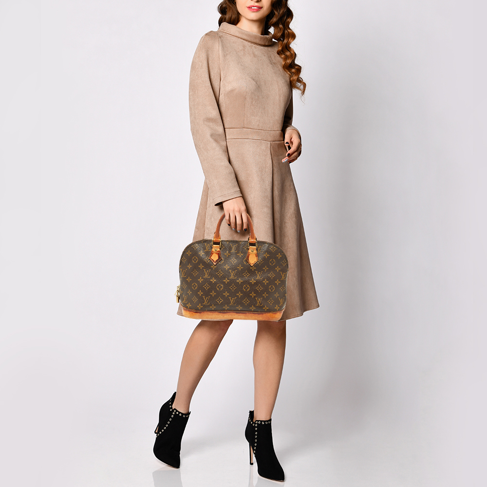 

Louis Vuitton Monogram Canvas and Leather Alma PM Bag, Brown