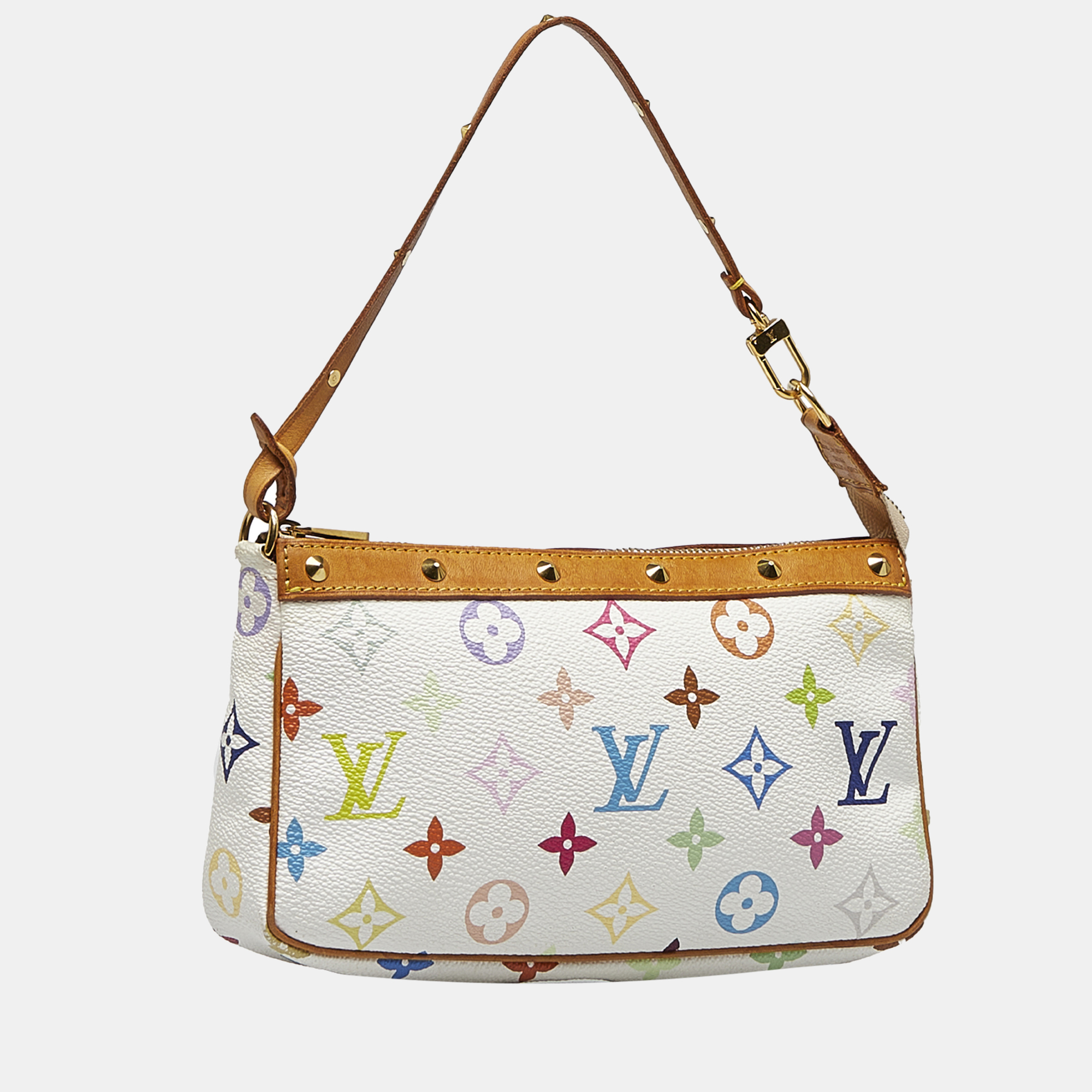 

Louis Vuitton White Monogram Multicolore Pochette Accessoires