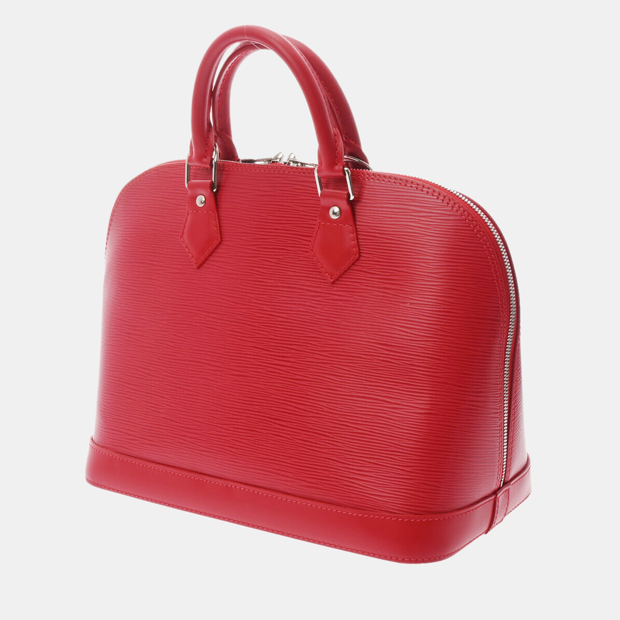 

Louis Vuitton Red Epi Leather Alma PM Satchel Bag