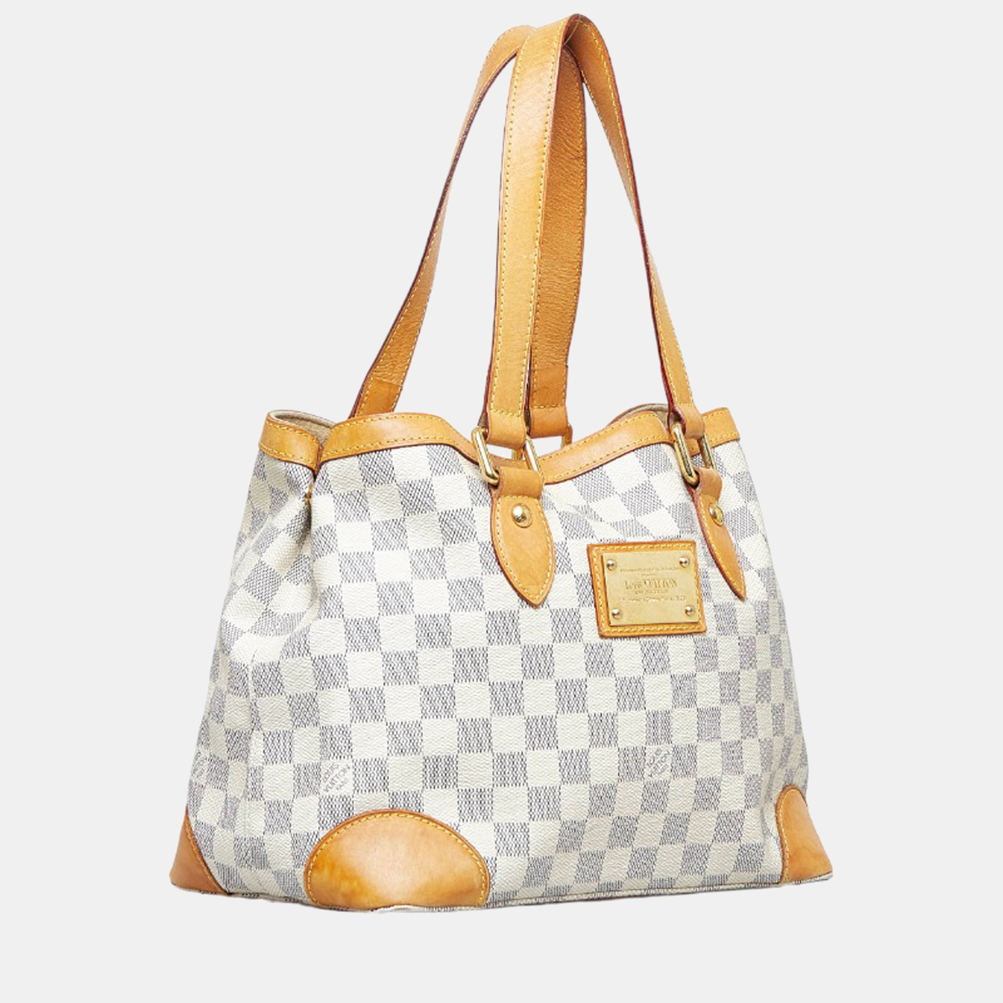 

Louis Vuitton White Canvas Damier Azur Hampstead PM Tote Bag