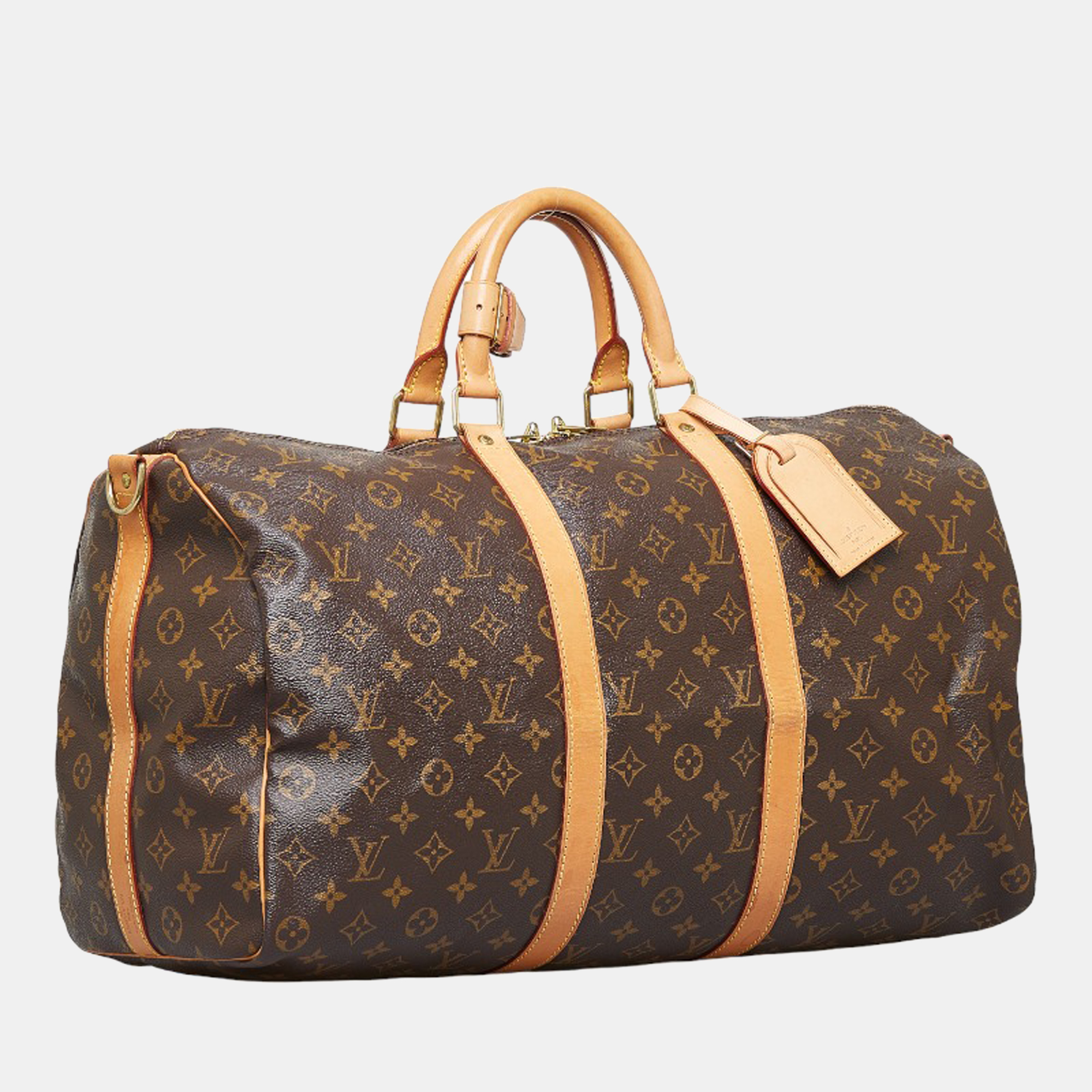 

Louis Vuitton Brown Canvas Monogram Keepall Bandouliere 55 Duffel Bag