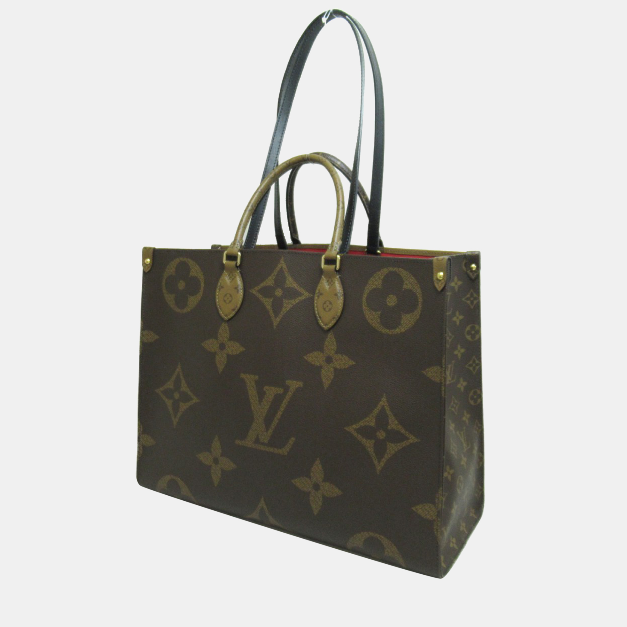 

Louis Vuitton Brown Canvas Monogram Giant Reverse OnTheGo GM Tote Bag