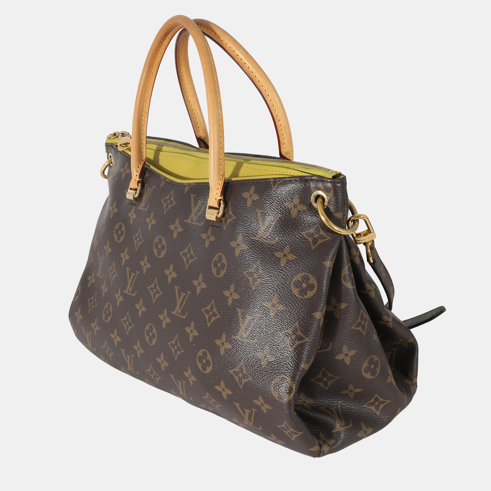 

Louis Vuitton Green Canvas Monogram Pallas Tote Bag, Brown