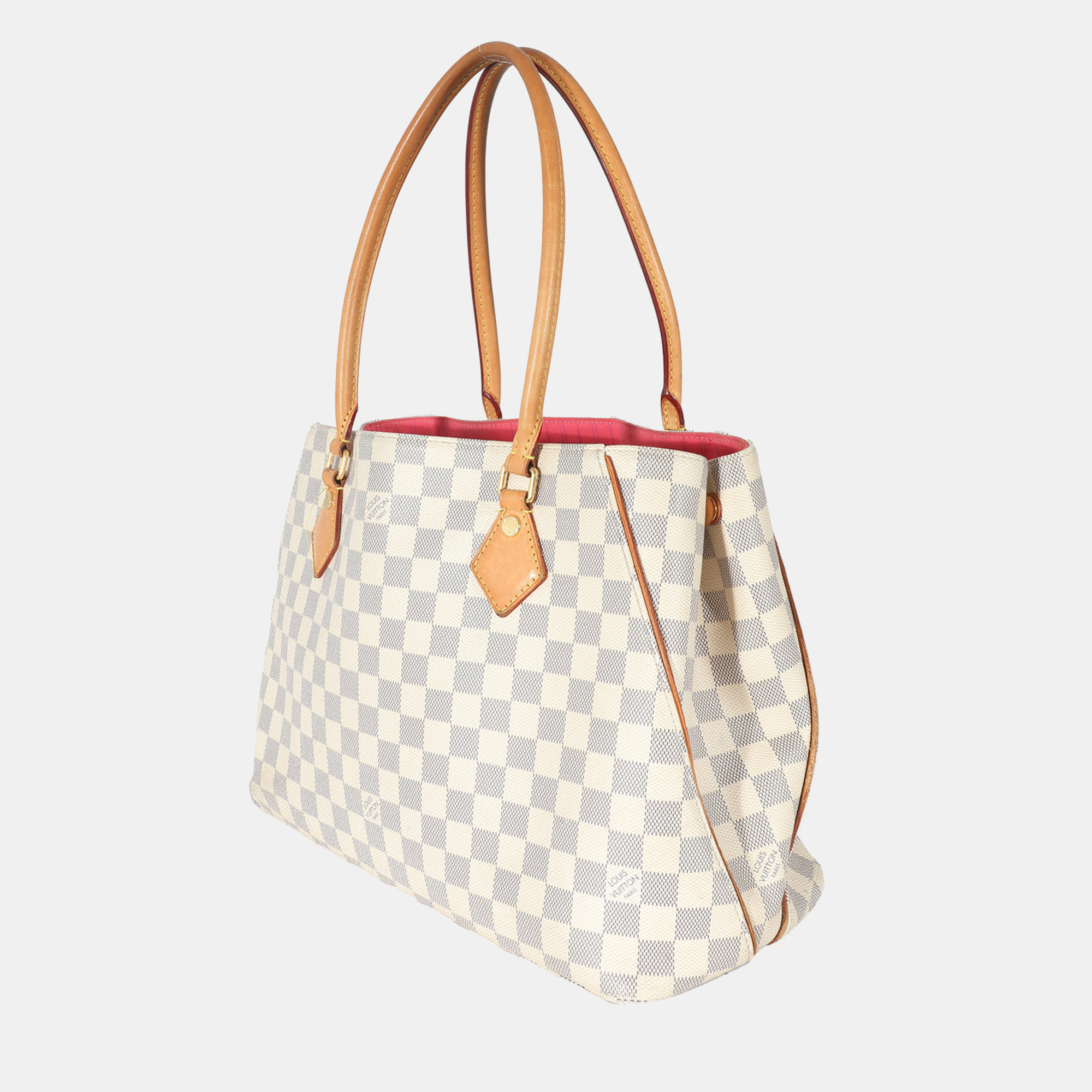 

Louis Vuitton White Coated Canvas Damier Azur Calvi Tote Bag