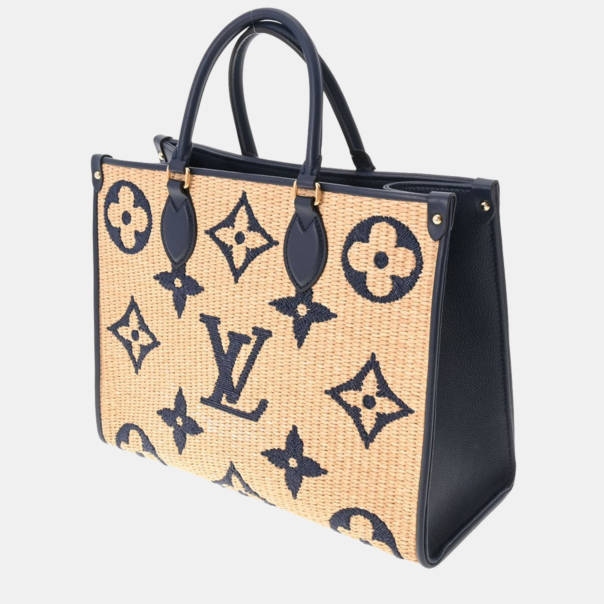 

Louis Vuitton Beige/Brown Monogram Giant Raffia OnTheGo MM Tote Bag