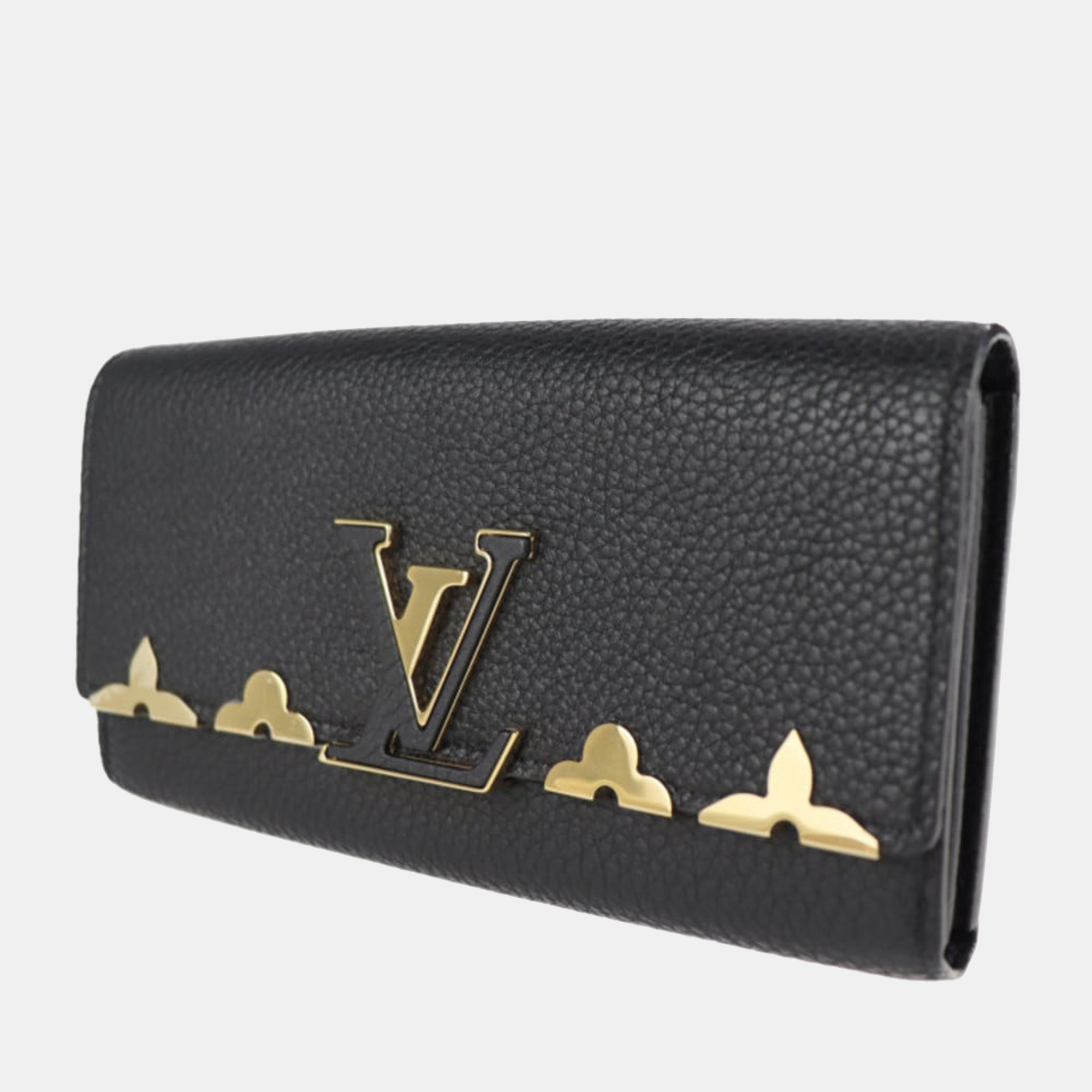 

Louis Vuitton Black Leather Capucines Wallet