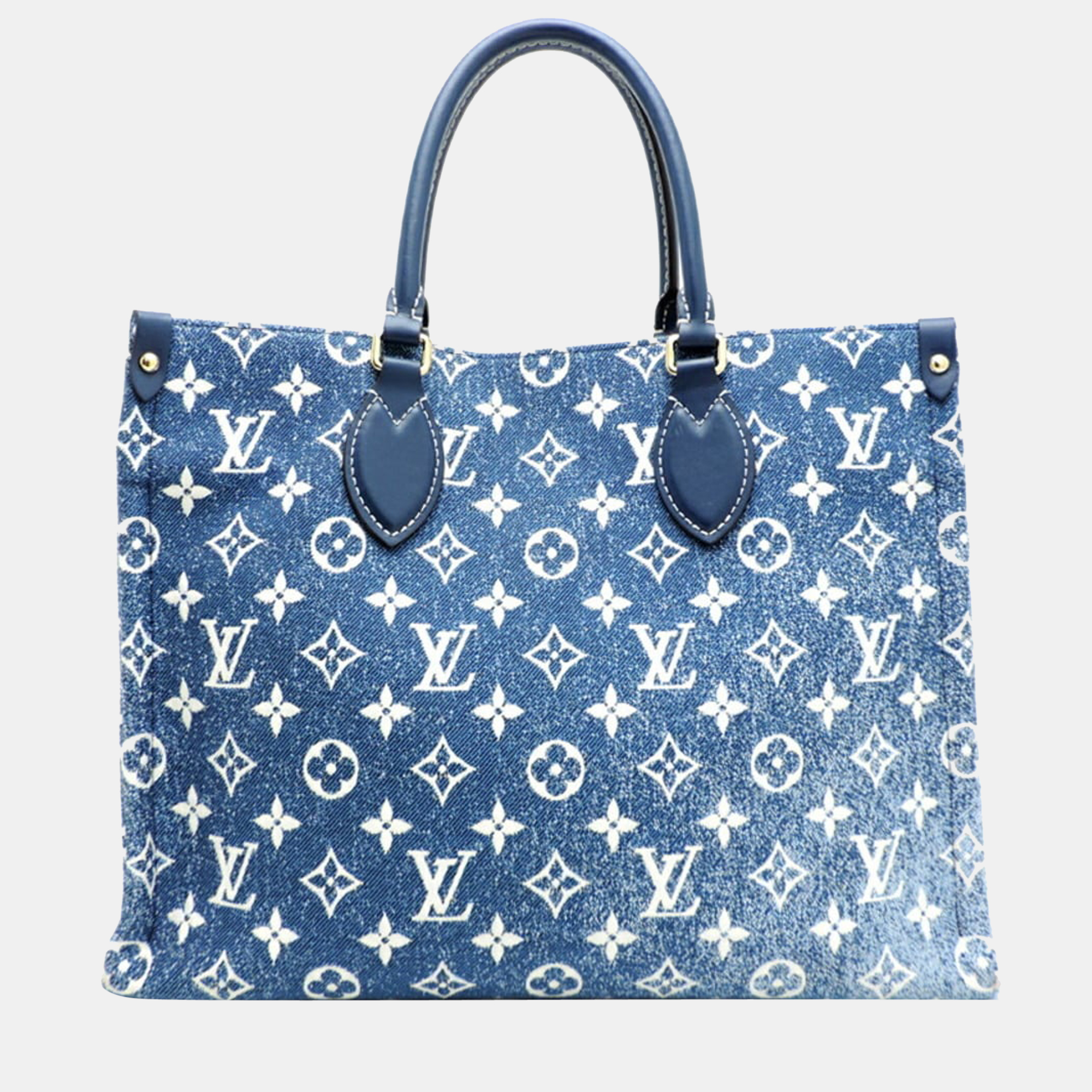 

Louis Vuitton Blue Monogram Denim Onthego MM Tote Bag