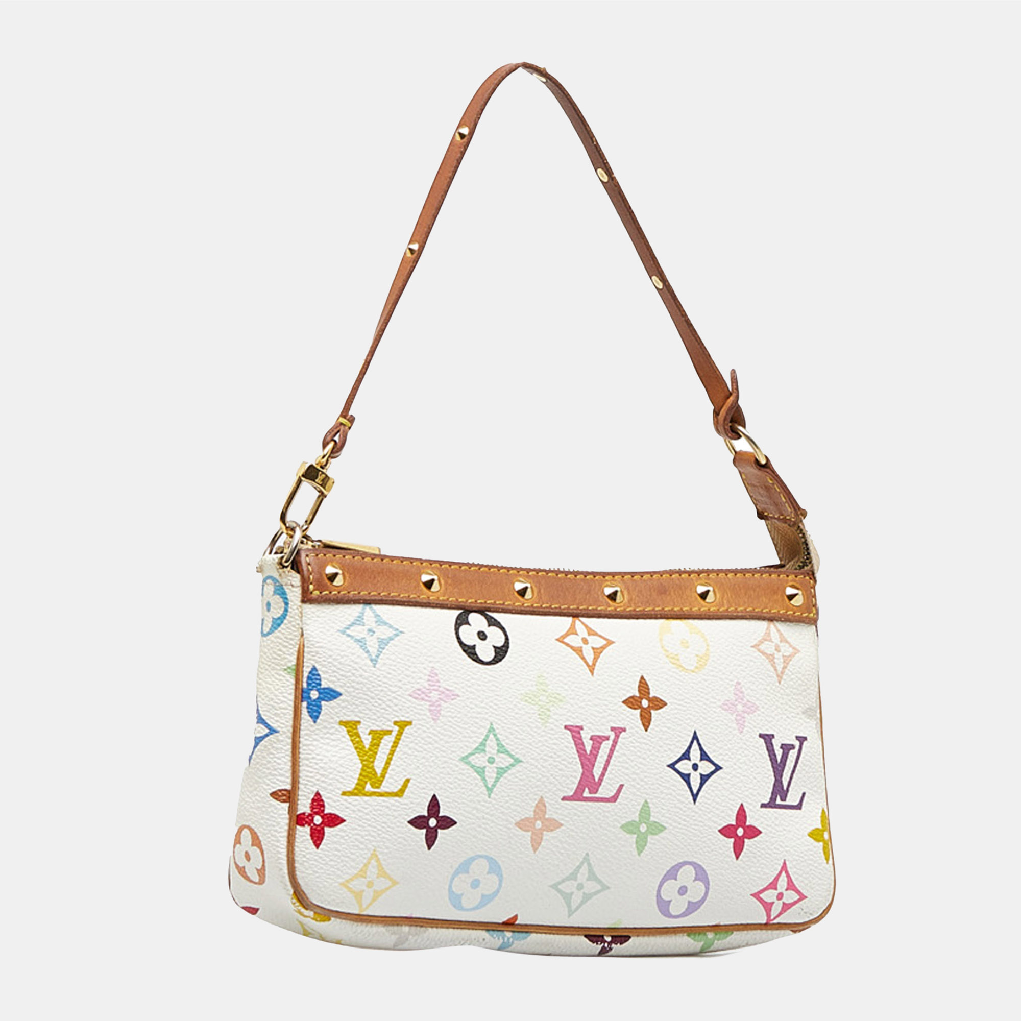 

Louis Vuitton White Monogram Multicolore Pochette Accessoires