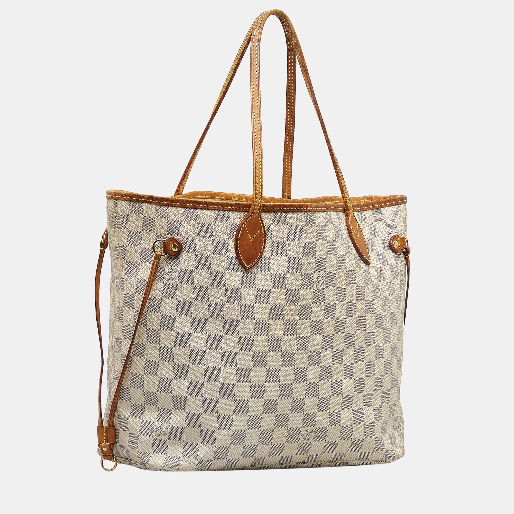 

Louis Vuitton White Damier Azur Neverfull MM