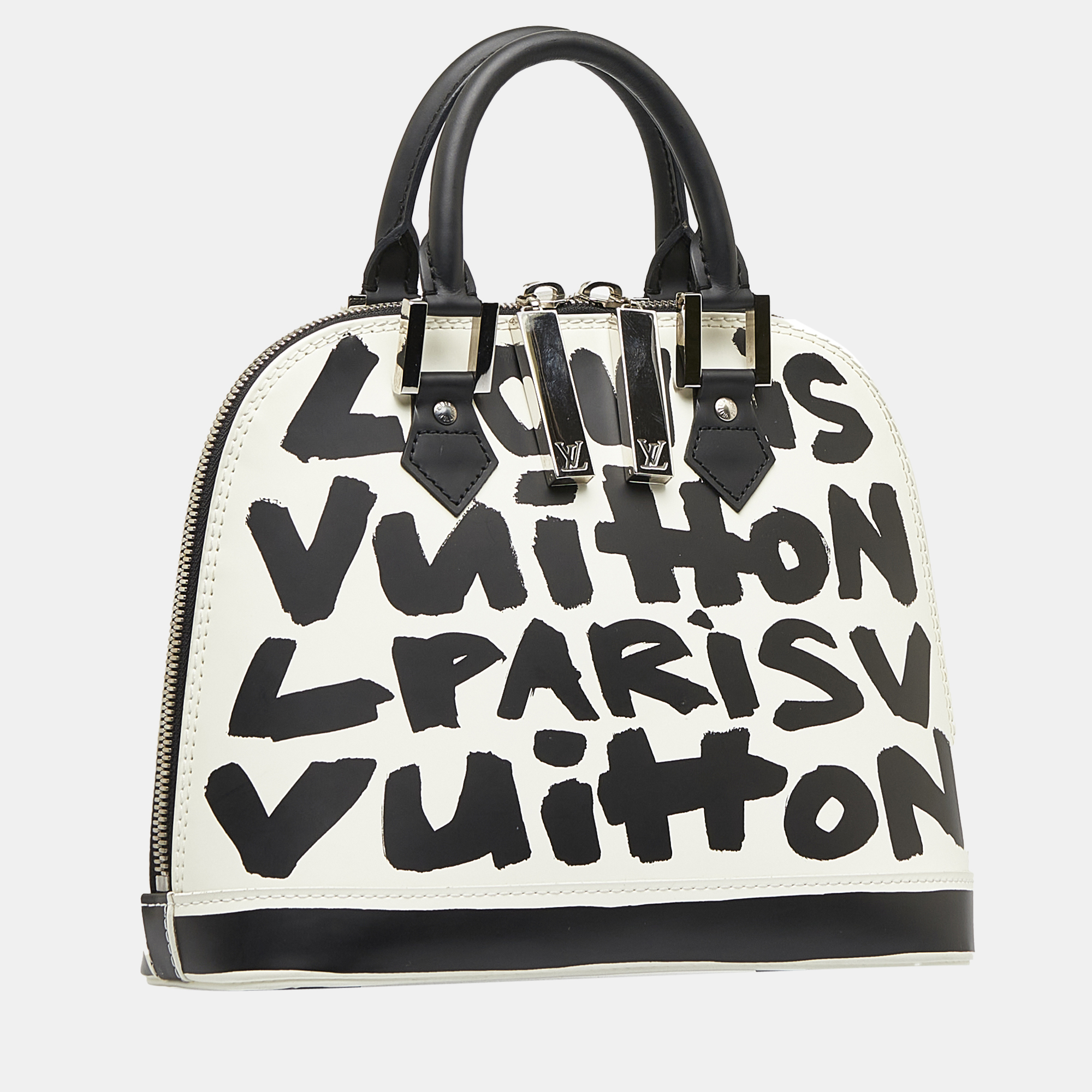 

Louis Vuitton White Graffiti Alma Haut Stephen Sprouse