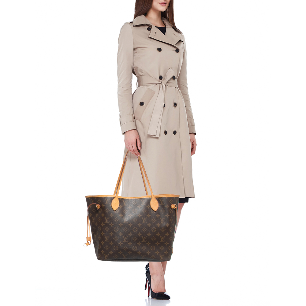 

Louis Vuitton Monogram Canvas Neverfull MM Bag, Brown