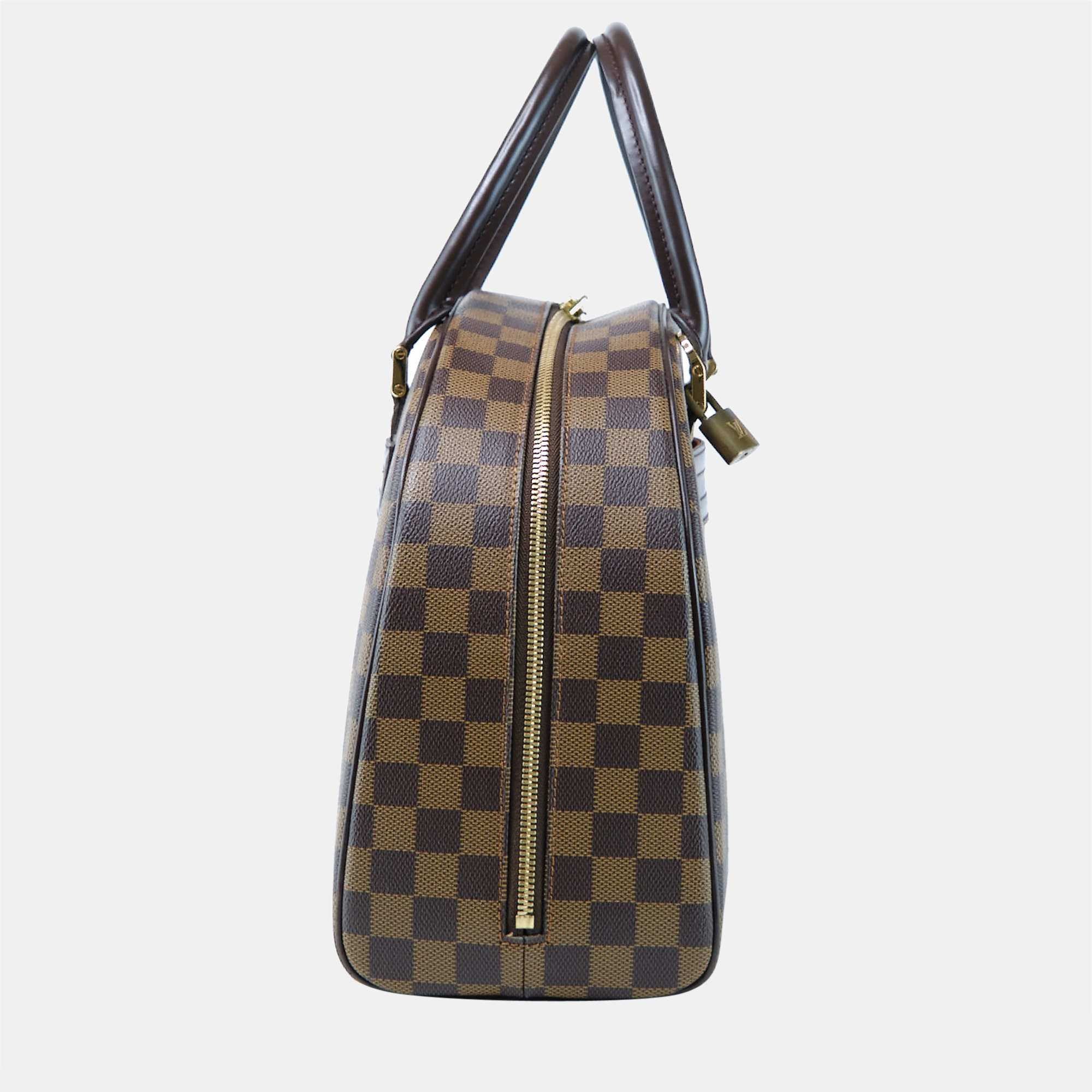 

Louis Vuitton Brown Canvas Damier Ebene Nolita Handbag