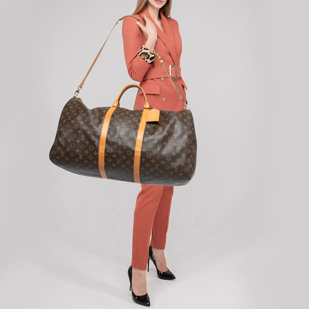 

Louis Vuitton Monogram Canvas Keepall Bandouliere 60 Bag, Brown