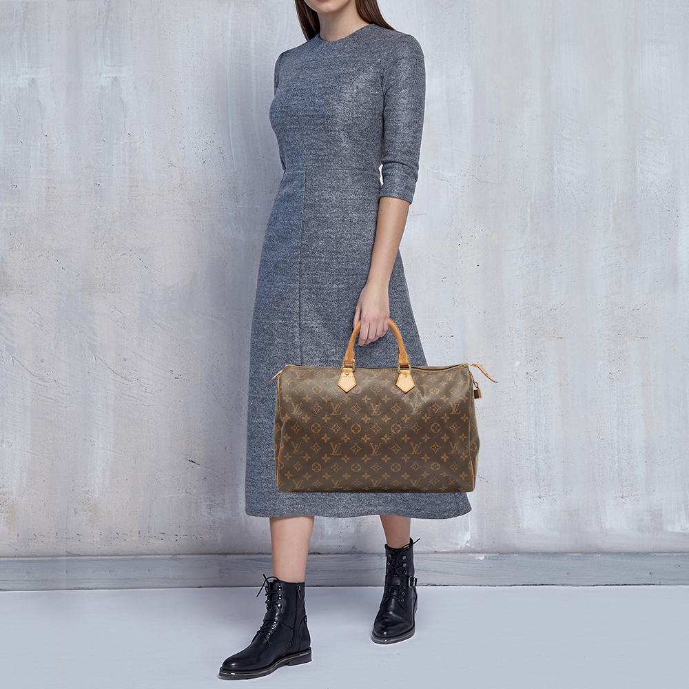 

Louis Vuitton Brown Monogram Canvas Speedy 40 Handbag
