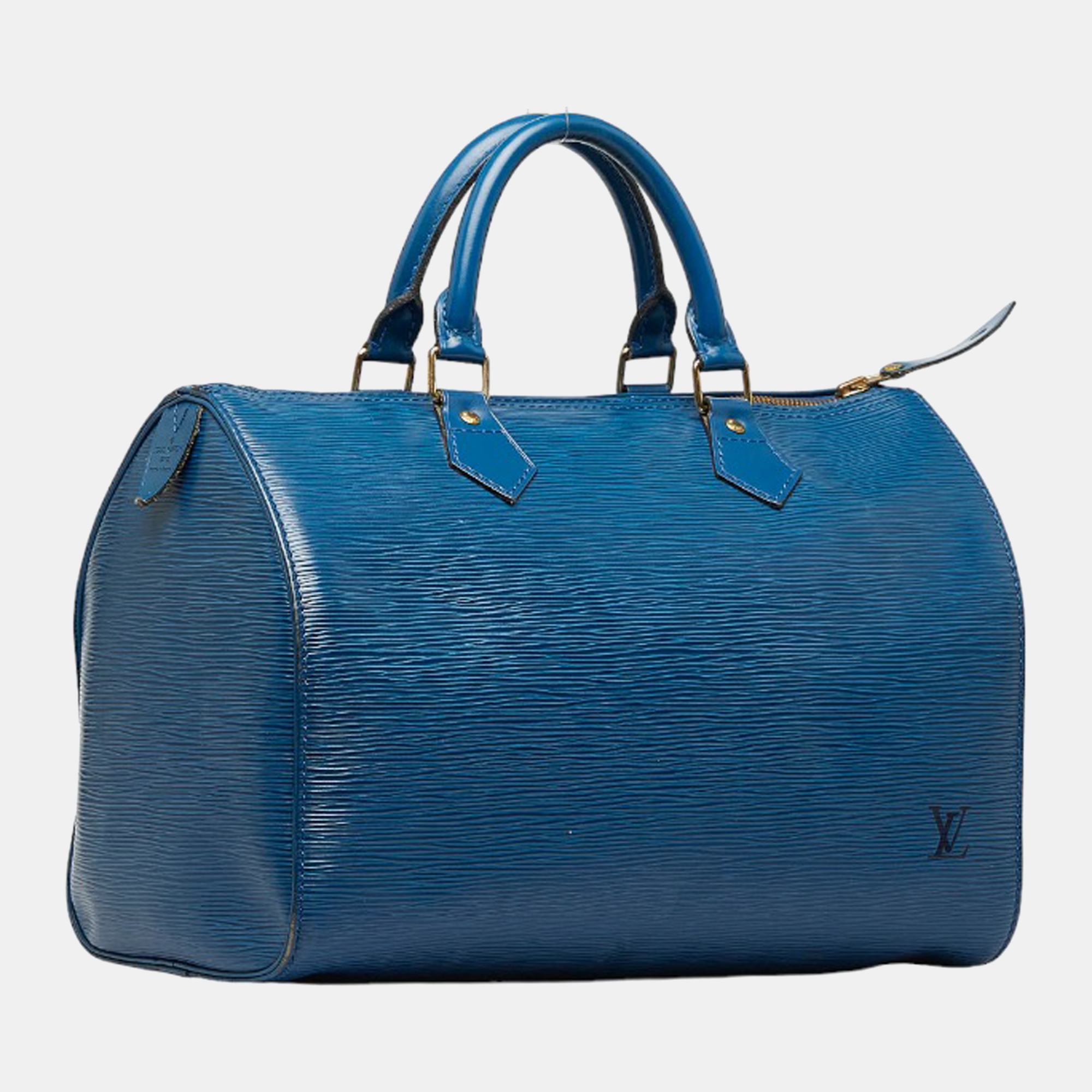 

Louis Vuitton Blue Epi Leather Speedy 30 Satchel Bag