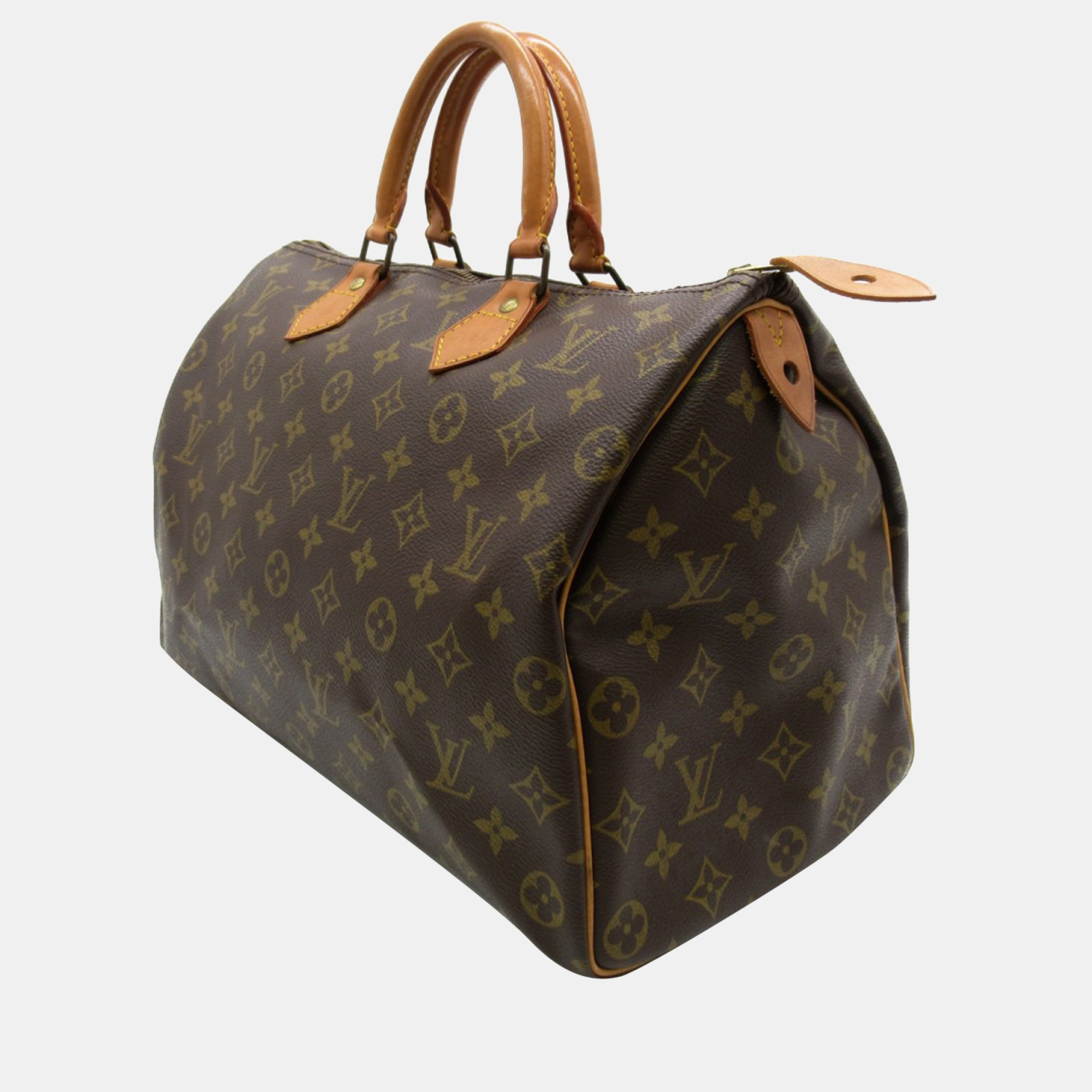 

Louis Vuitton Brown Canvas Monogram Speedy 35 Satchel Bag