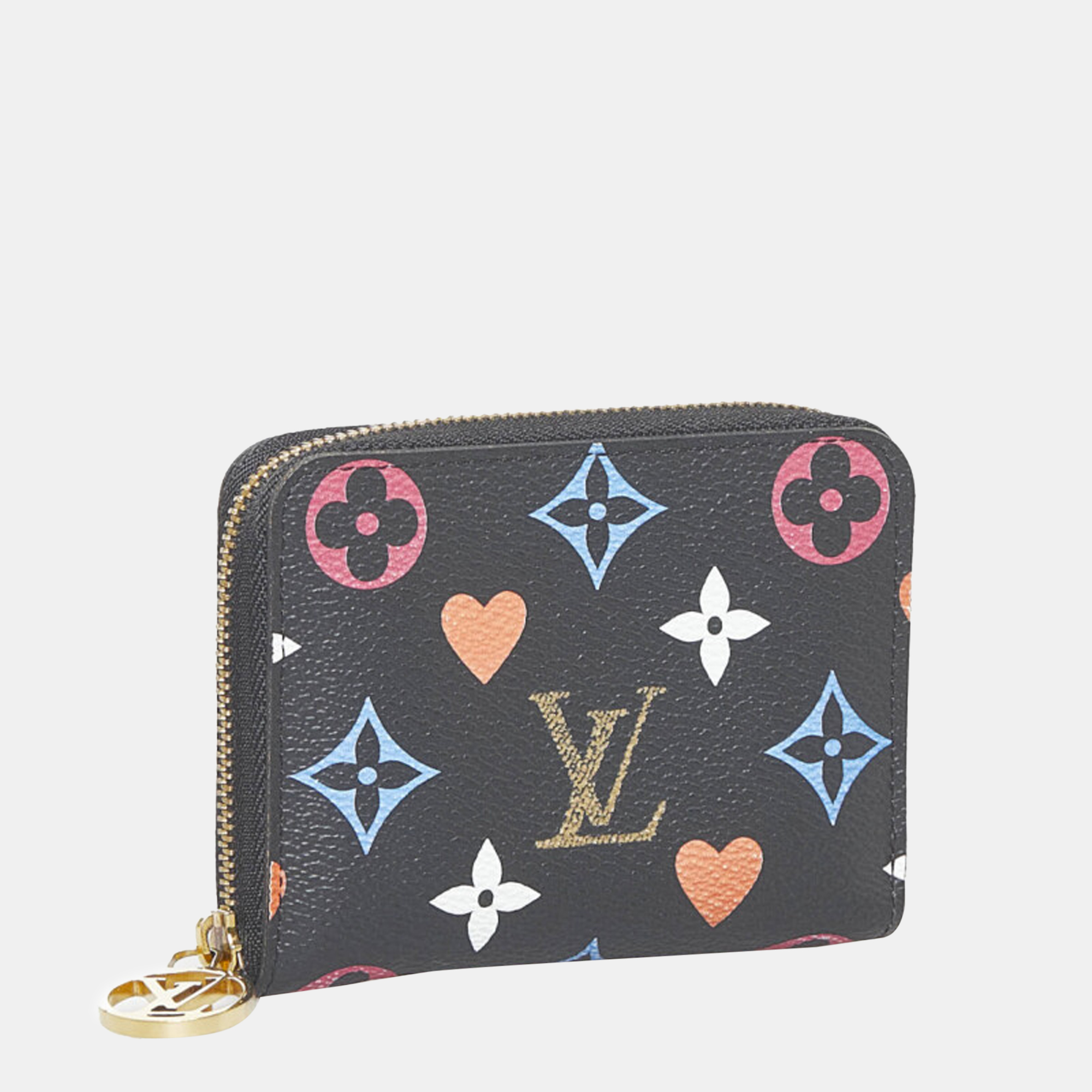

Louis Vuitton Black Canvas Monogram Game On Zippy Coin Wallet