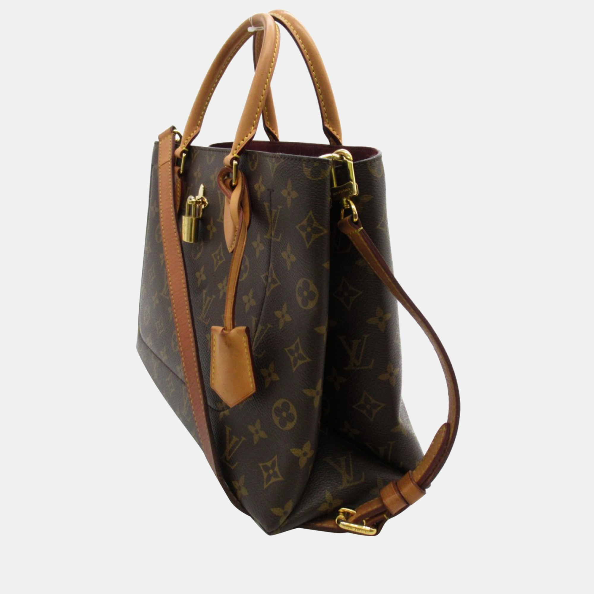 

Louis Vuitton Brown Coated Canvas Monogram Flower Tote Bag