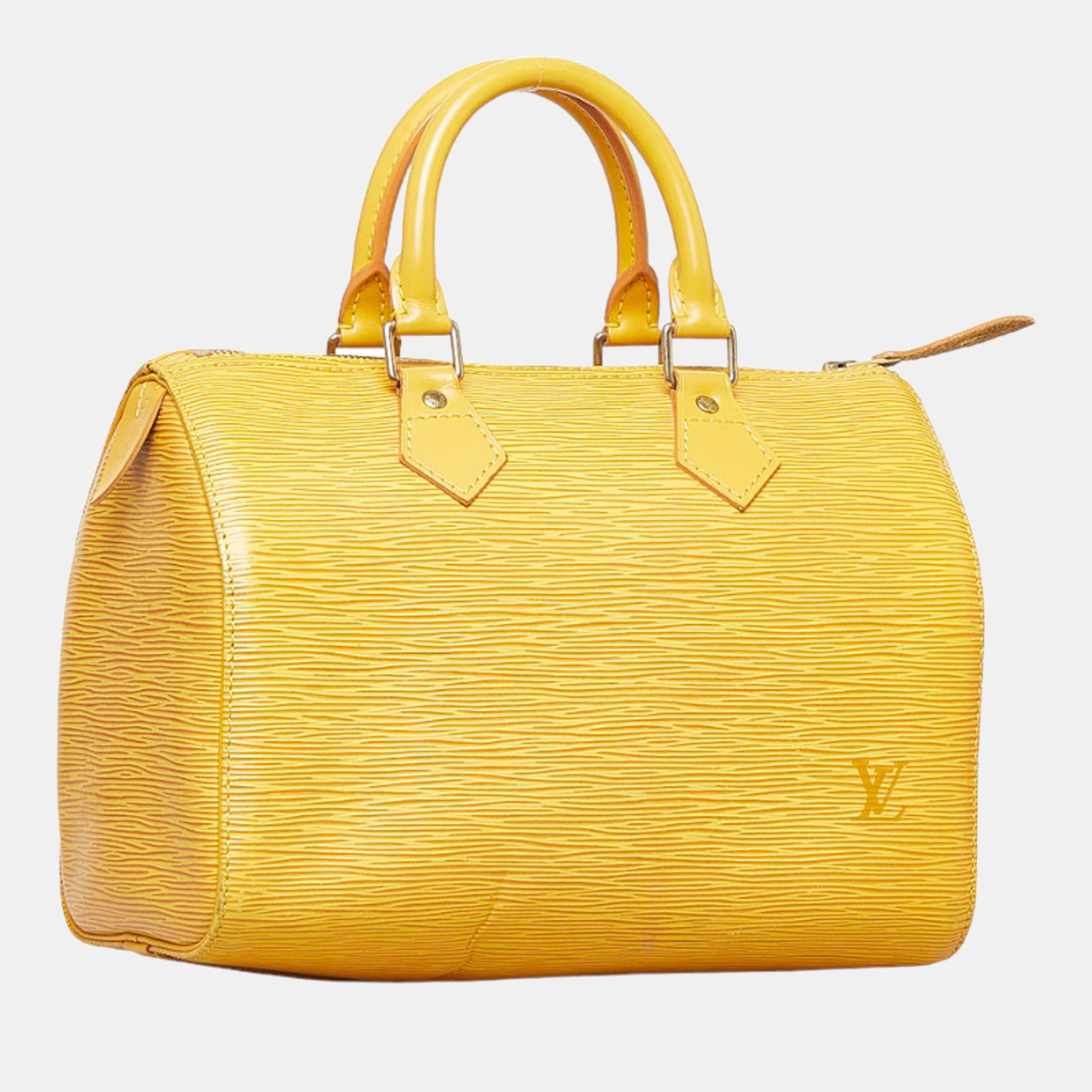 

Louis Vuitton Yellow Animal skin Epi Speedy 25 Handbag
