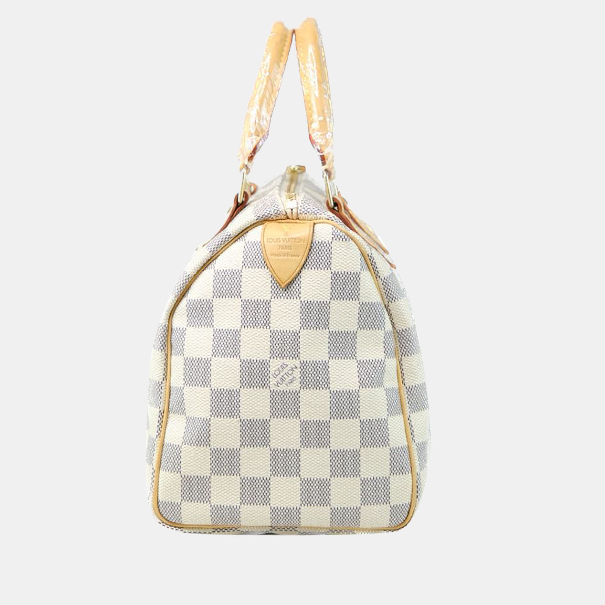 

Louis Vuitton White Canvas Damier Azur Speedy 25 Handbag