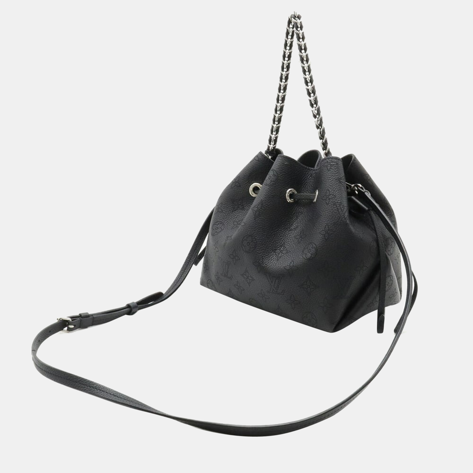 

Louis Vuitton Black Monogram Leather Mahina Bella Tote Bag