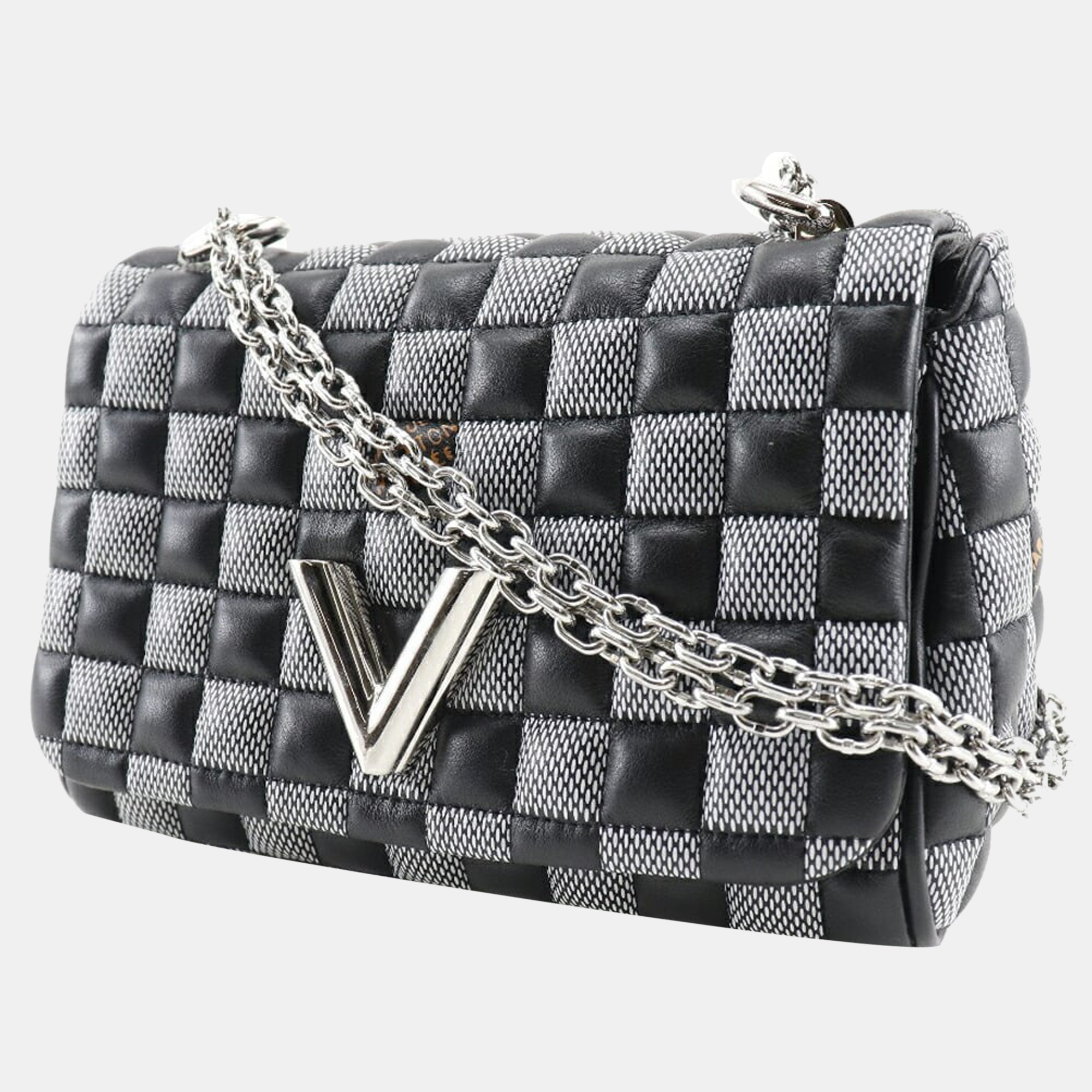 

Louis Vuitton Black Leather Quilted Twist BB Shoulder Bag