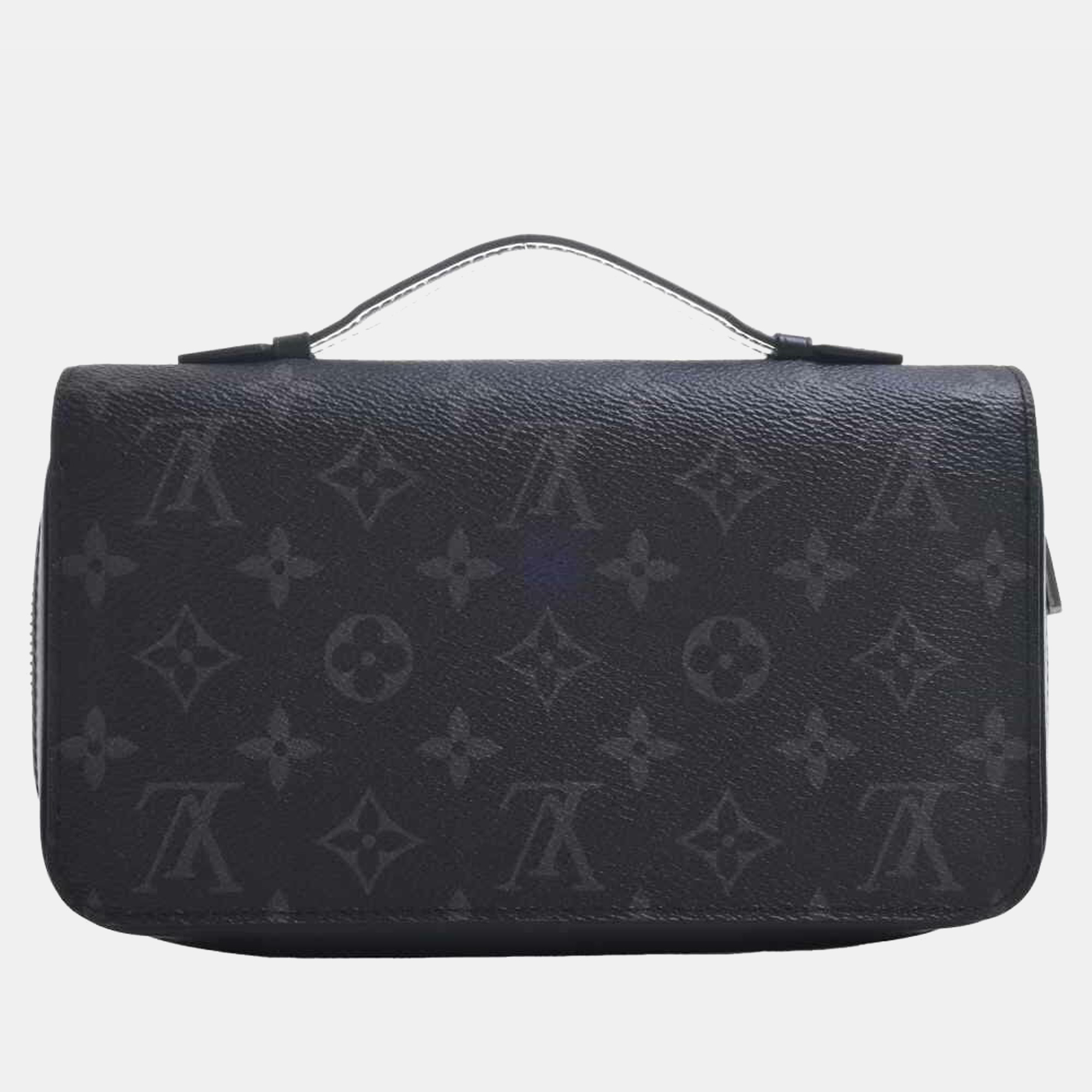 

Louis Vuitton Black Monogram Eclipse Zippy  Round Wallet