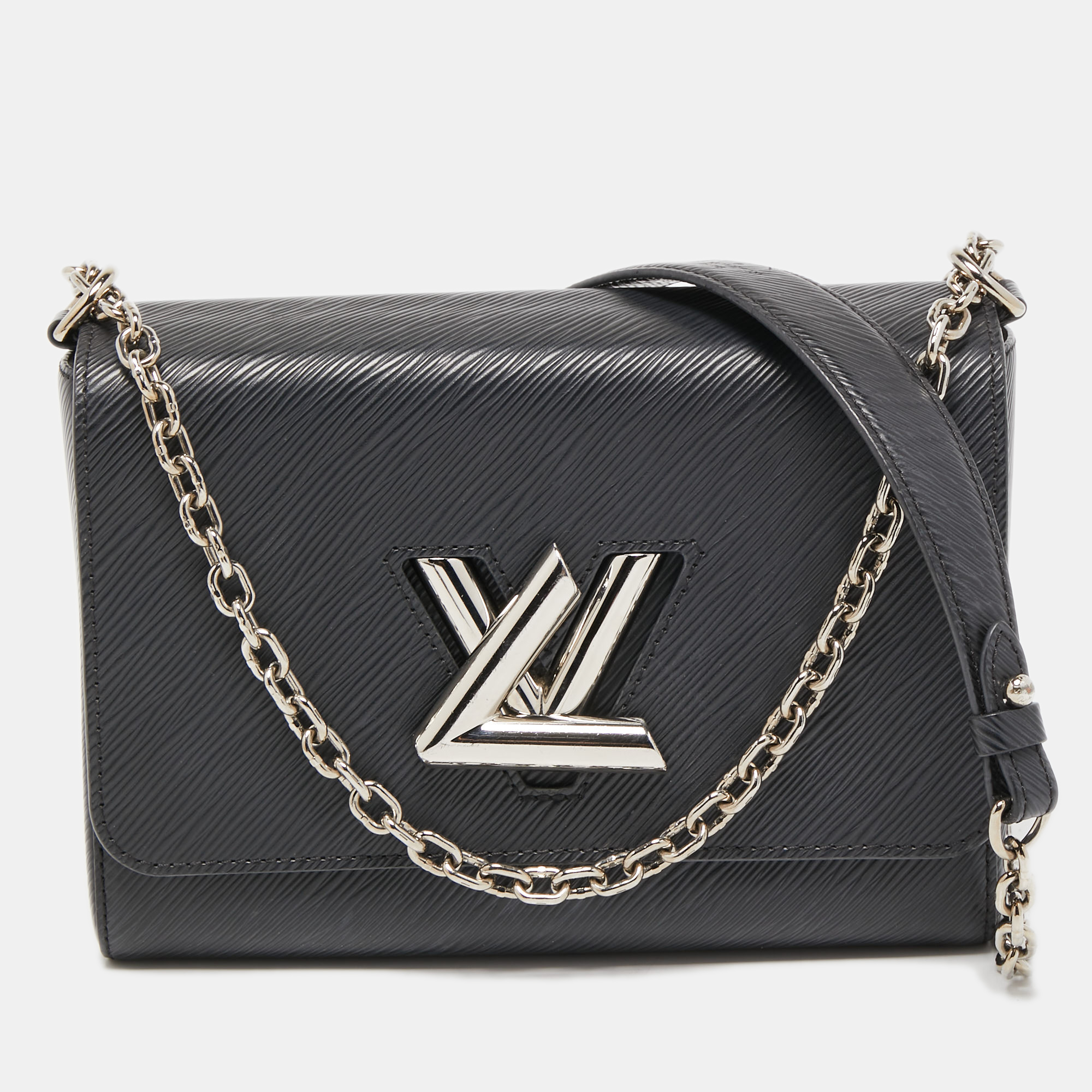 Pre-owned Louis Vuitton Black Epi Leather Twist Mm Bag