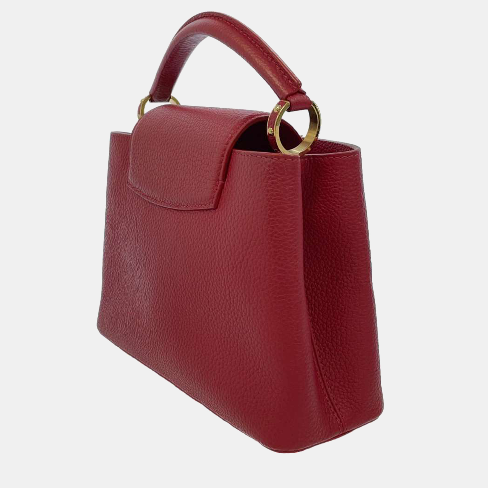 

Louis Vuitton Burgundy Leather Capucines BB Top Handle Bag