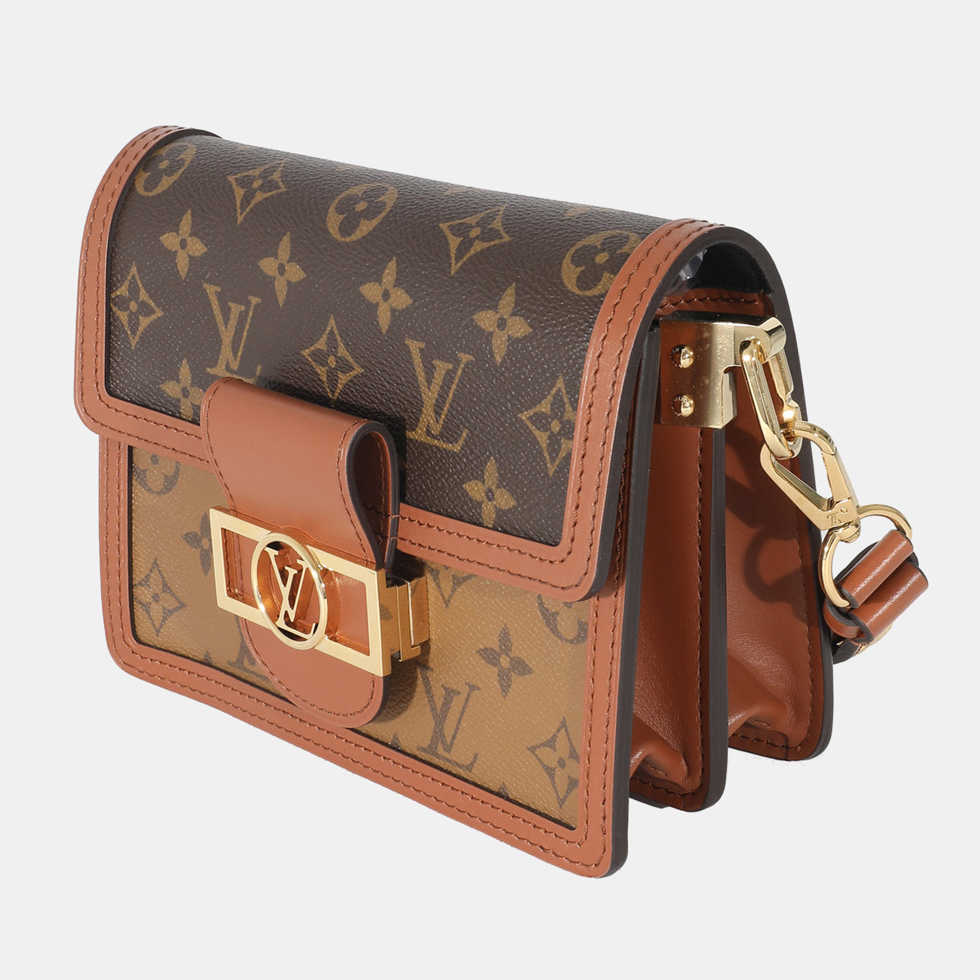 

Louis Vuitton Monogram Reverse Canvas Mini Dauphine, Brown