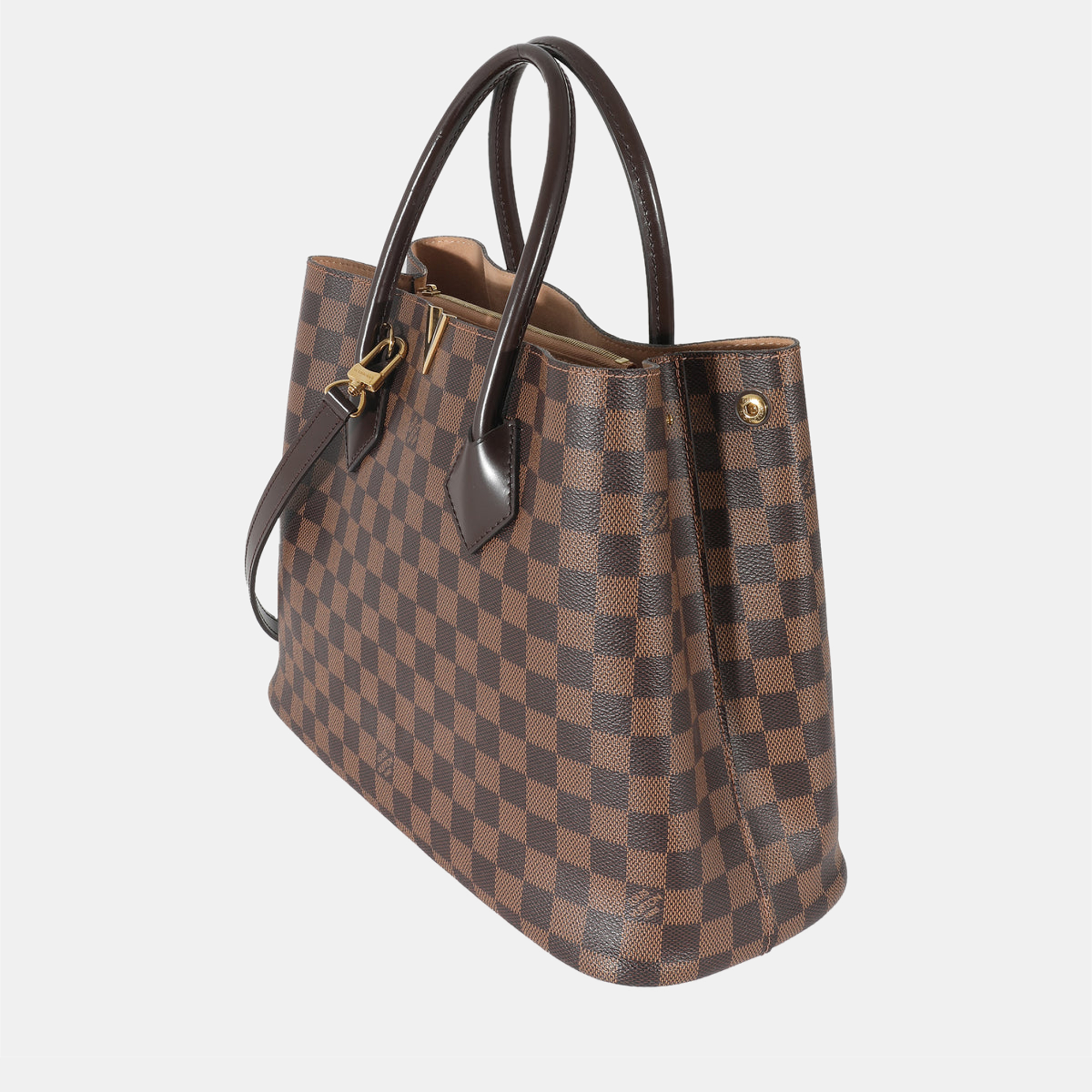 

Louis Vuitton Damier Ebene Canvas Kensington V Tote, Brown