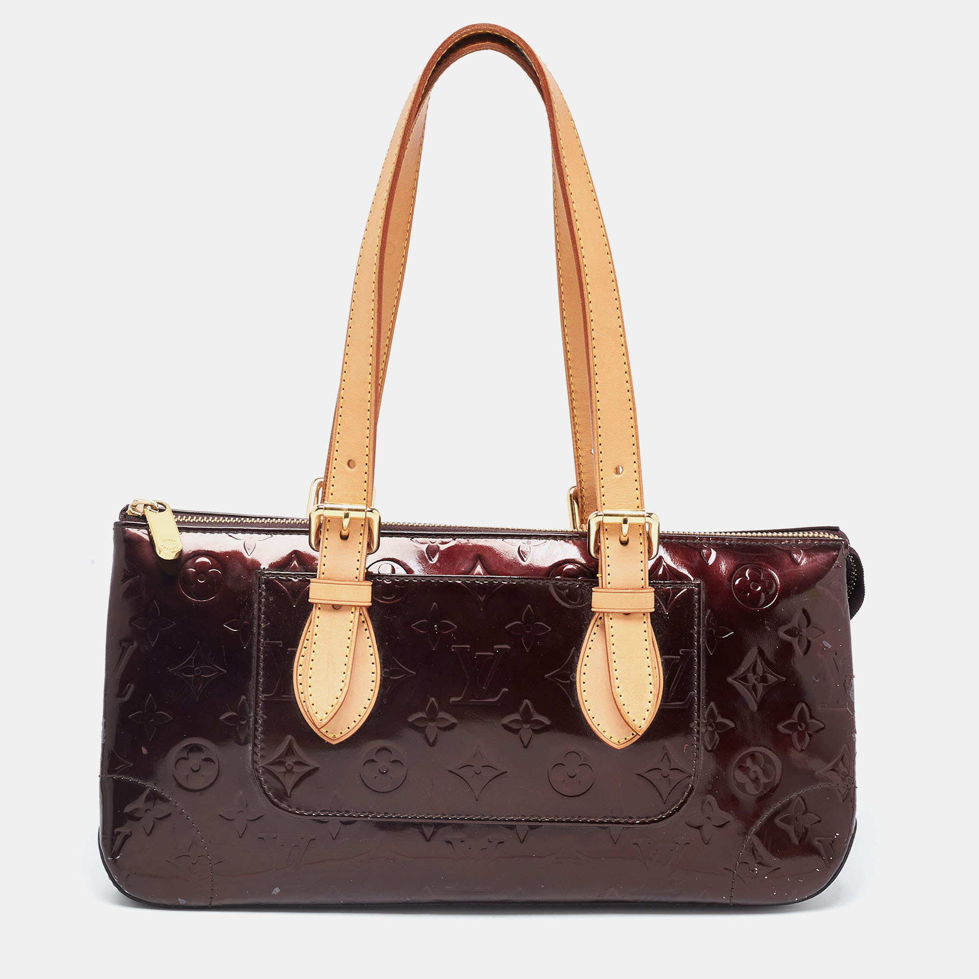 Louis Vuitton Rosewood Avenue Amarante Vernis Leather Handbag