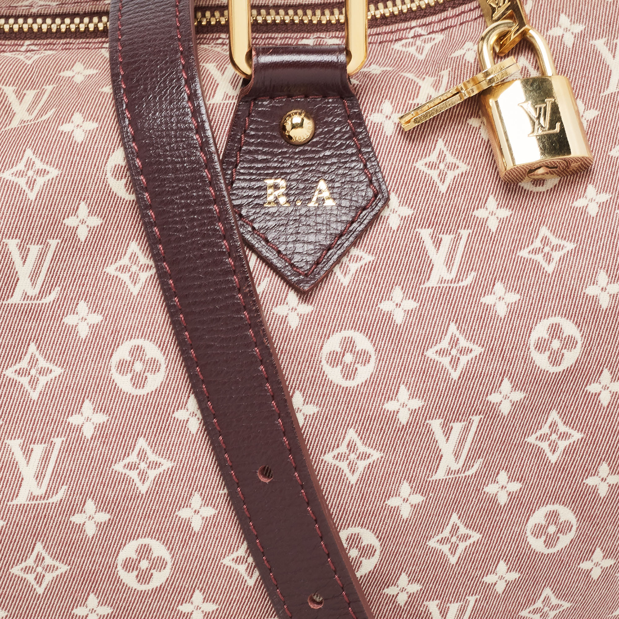 Louis Vuitton Sepia Monogram Mini Lin Idylle Speedy Bandouliere 30 with Strap