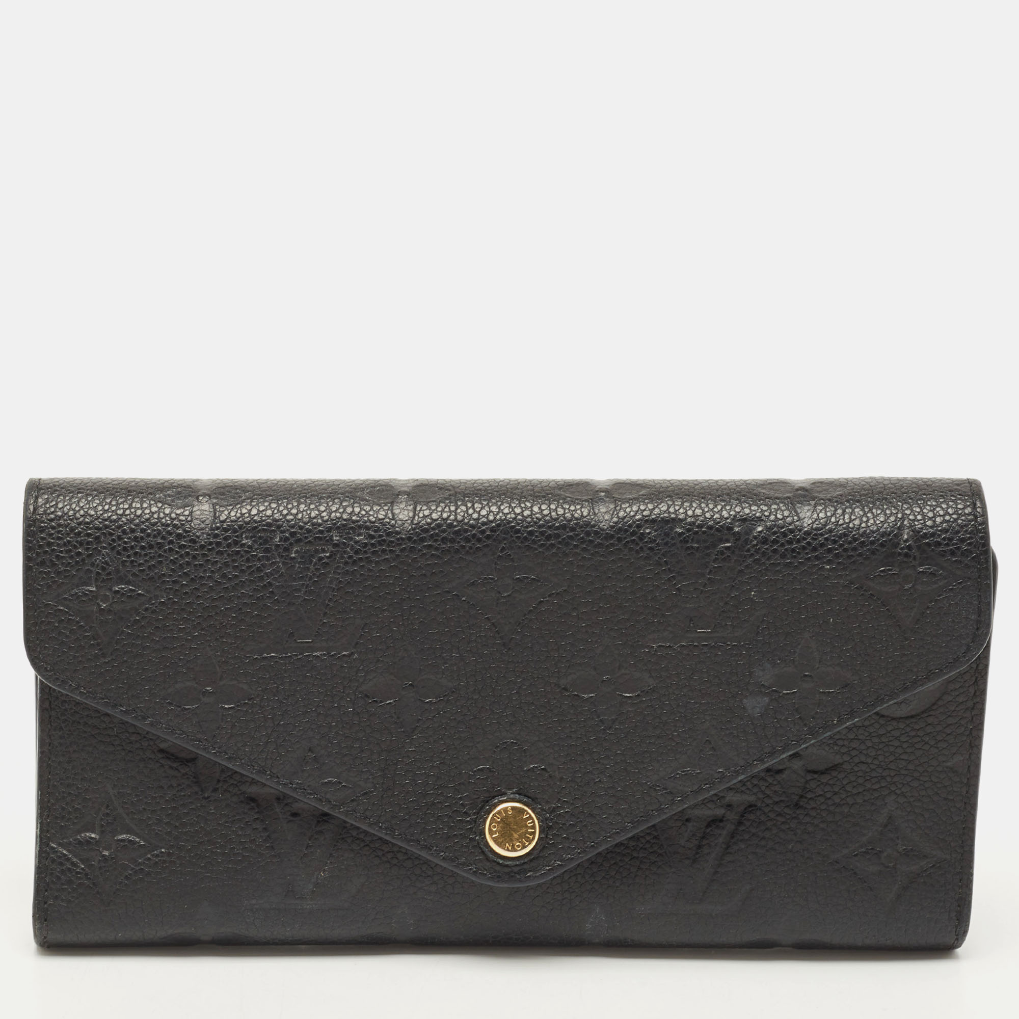 Pre-owned Louis Vuitton Black Empreinte Leather Josephine Wallet