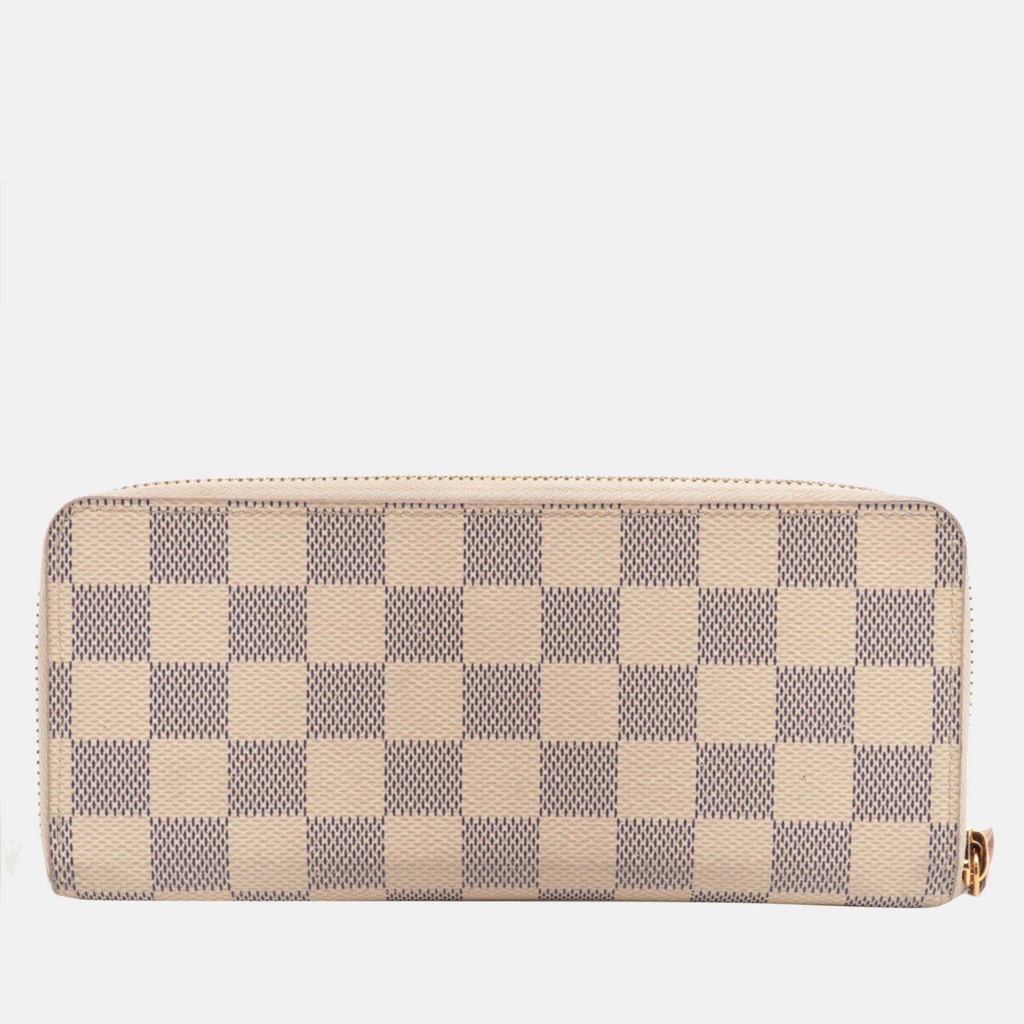 

Louis Vuitton Damier azur Wallet Clemence N61264 Round-Zip-Wallet, Blue