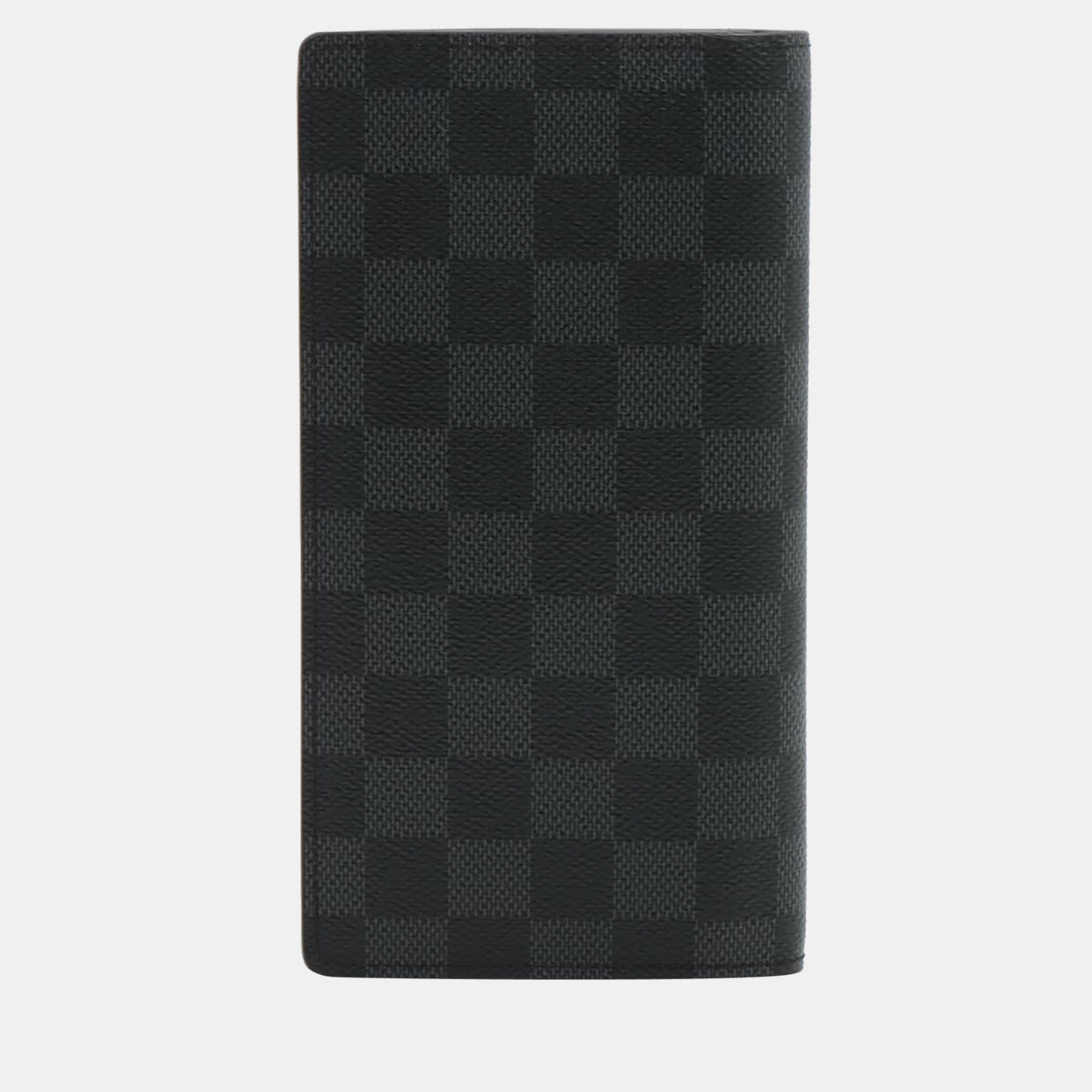 

Louis Vuitton Damier graphite Portefeuille Brazze N62665 Into initials, Black