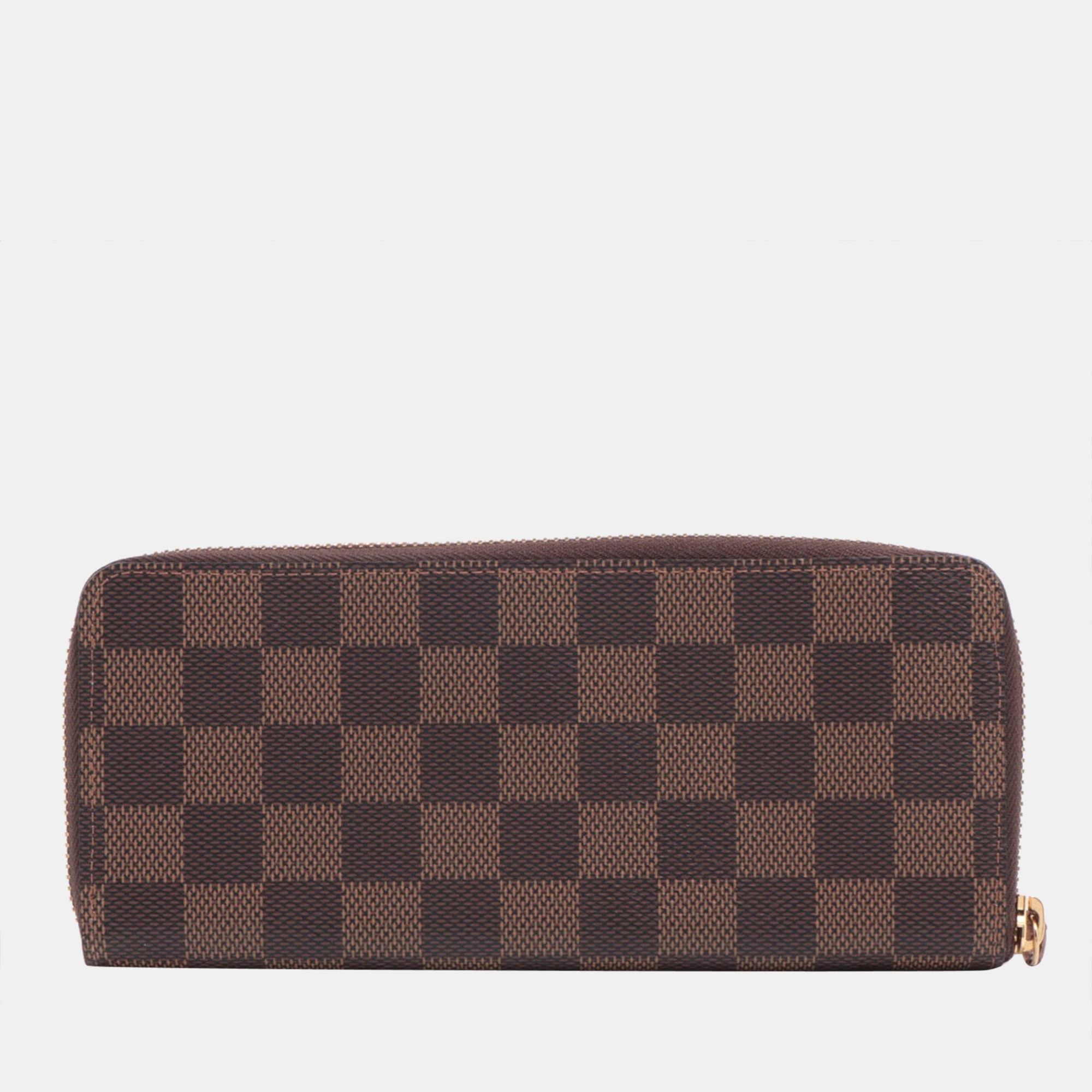 

Louis Vuitton Damier N41626 Rose ballerine Round-Zip-Wallet, Brown