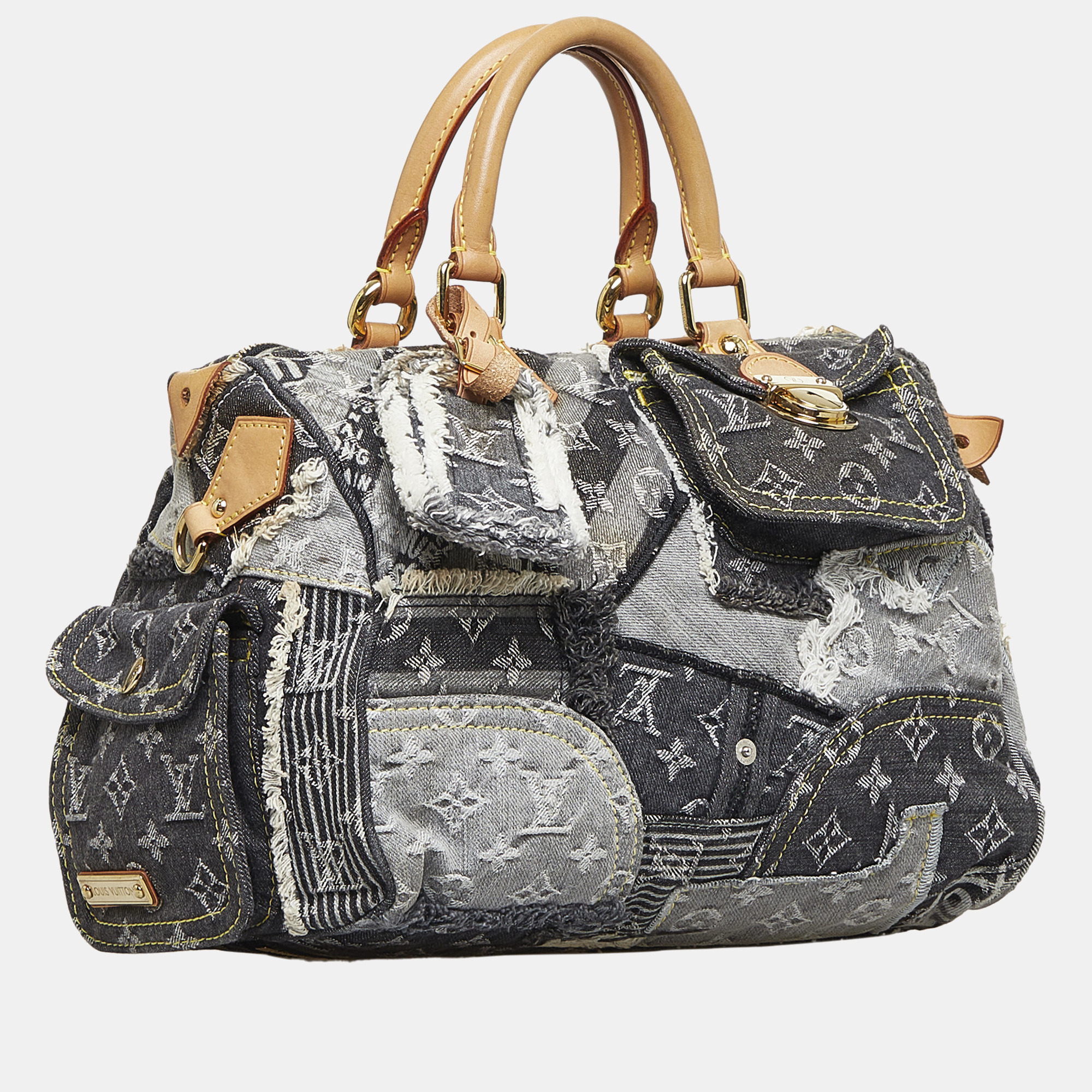 

Louis Vuitton Grey Monogram Denim Patchwork Speedy 30