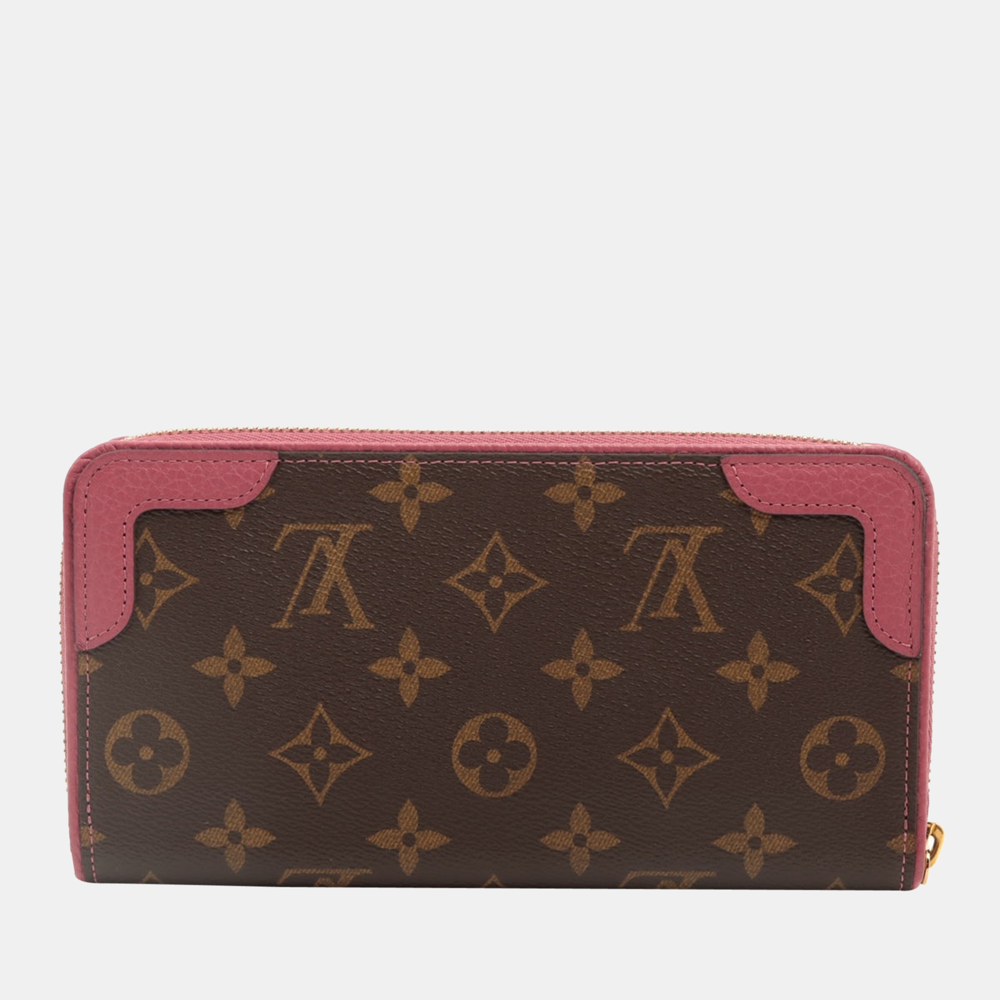 

Louis Vuitton monogram retilo Zippy Wallet M61189 MI3117 Brown x pink Round-Zip-Wallet