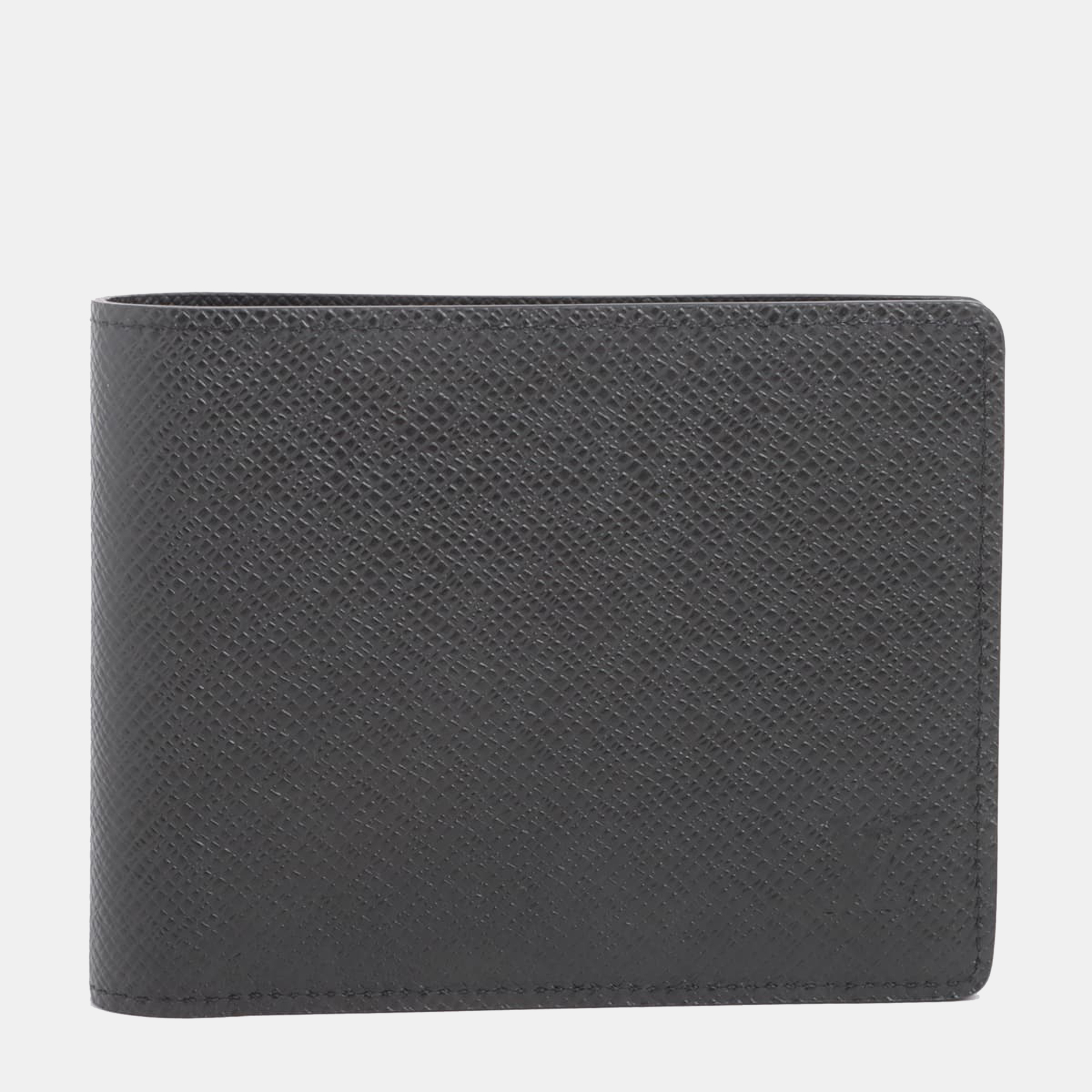 

Louis Vuitton Taiga MULTIBLE PORTEUL M30952 CT0271 Black Compact Wallet