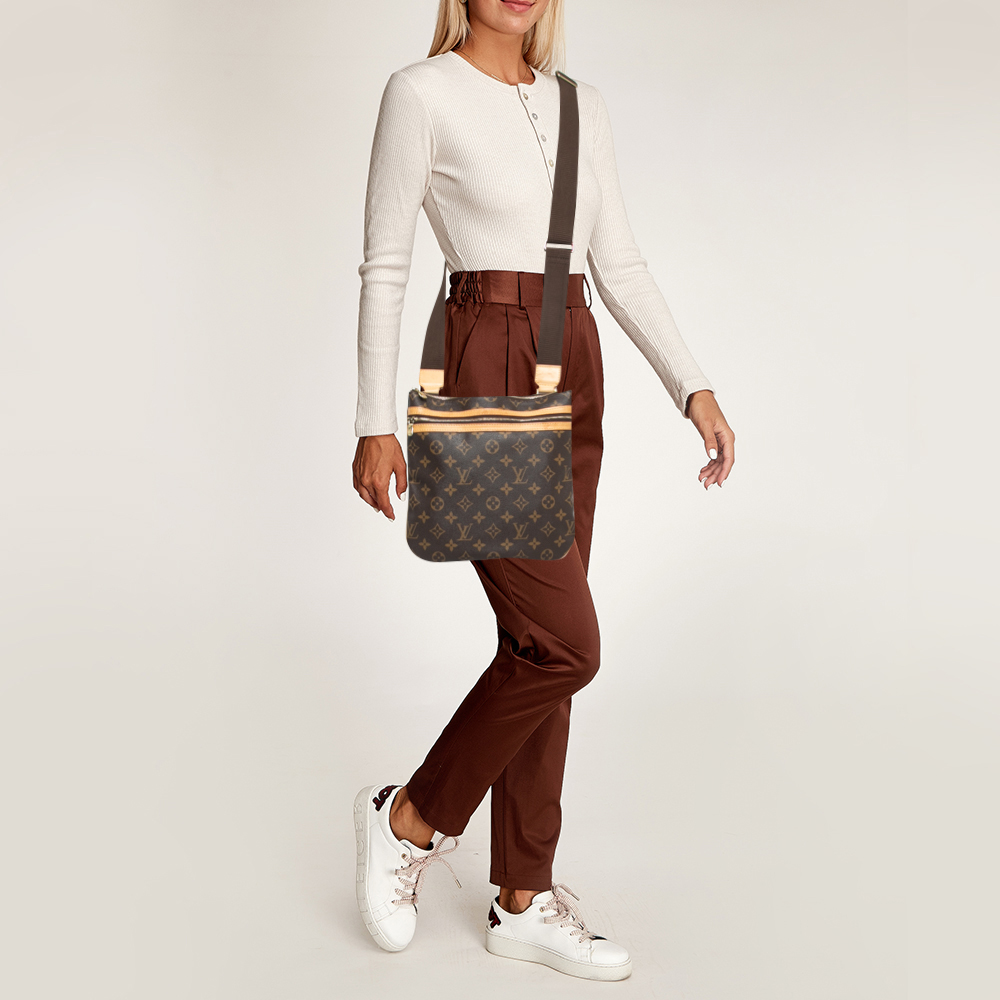 

Louis Vuitton Monogram Canvas Pochette Bosphore Messenger Bag, Brown