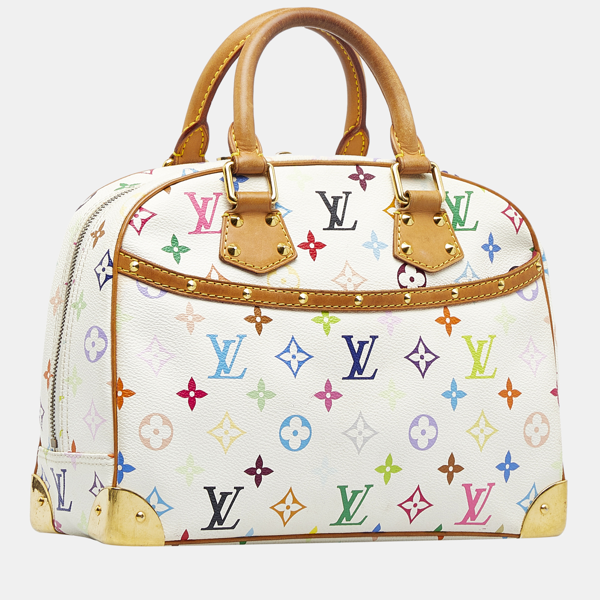 

Louis Vuitton White Monogram Multicolore Trouville