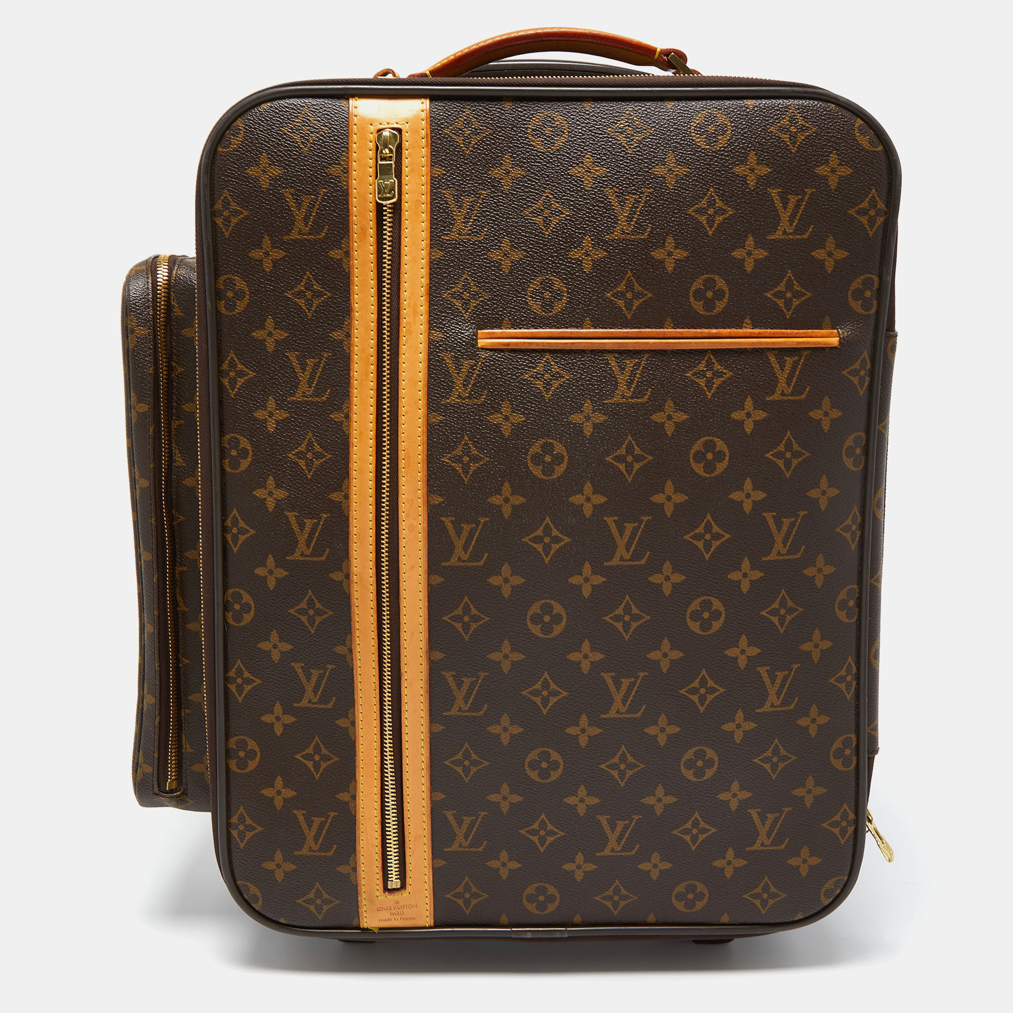 Pre-owned Louis Vuitton Monogram Canvas Bosphore 50 Luggage In Brown