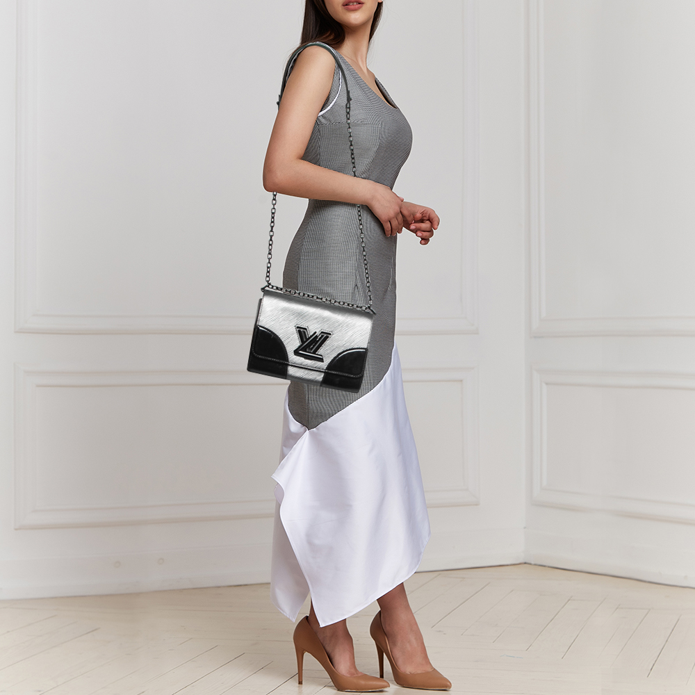 

Louis Vuitton Black/Grey Epi Leather Twist MM Bag