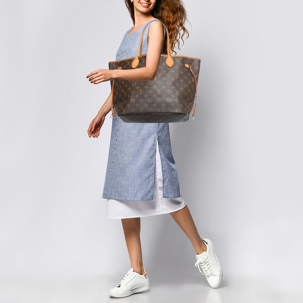 

Louis Vuitton Brown Monogram Canvas Neverfull MM Tote Bag