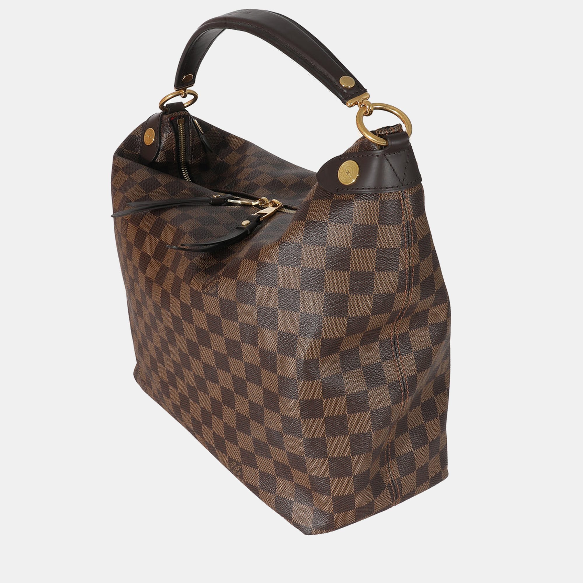 

Louis Vuitton Damier Ebene Canvas Duomo Hobo, Brown