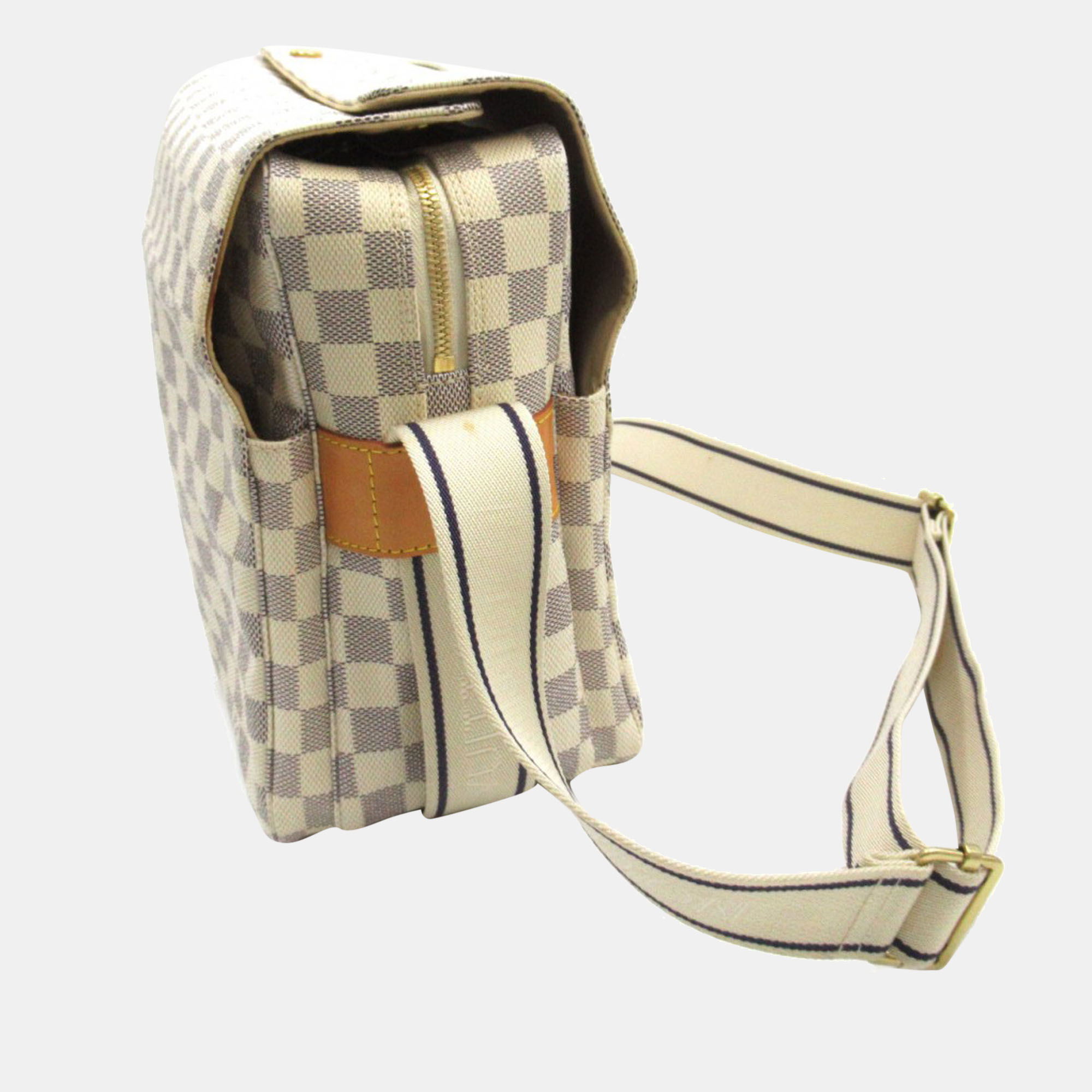 

Louis Vuitton White Damier Azur Canvas Naviglio Crossbody Bag
