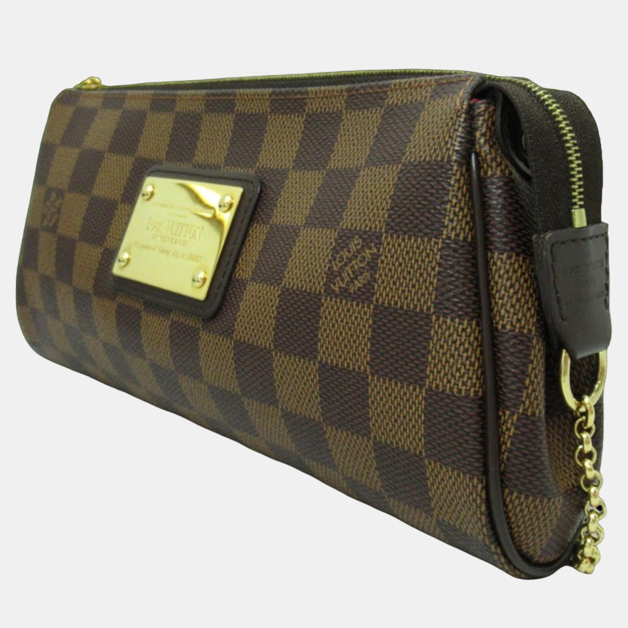 

Louis Vuitton Brown Canvas Damier Ebene Eva Crossbody Bag