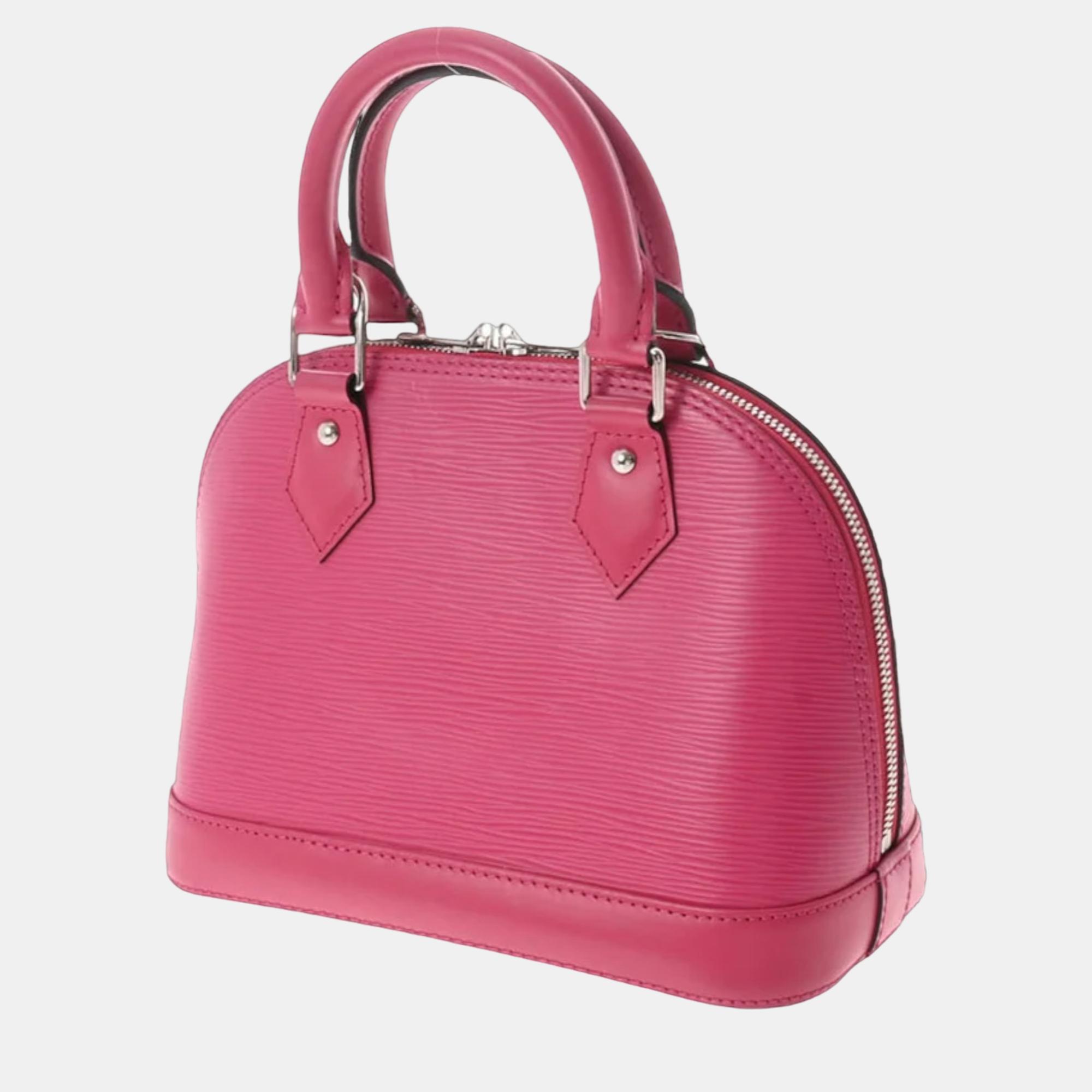 

Louis Vuitton Pink Epi Leather Alma BB Satchel